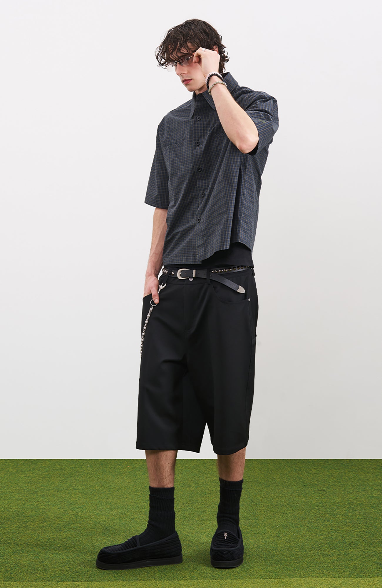 PMW Retro Plaid Short-Sleeve Shirt, premium urban and streetwear designers apparel on PROJECTISR.com, PMW