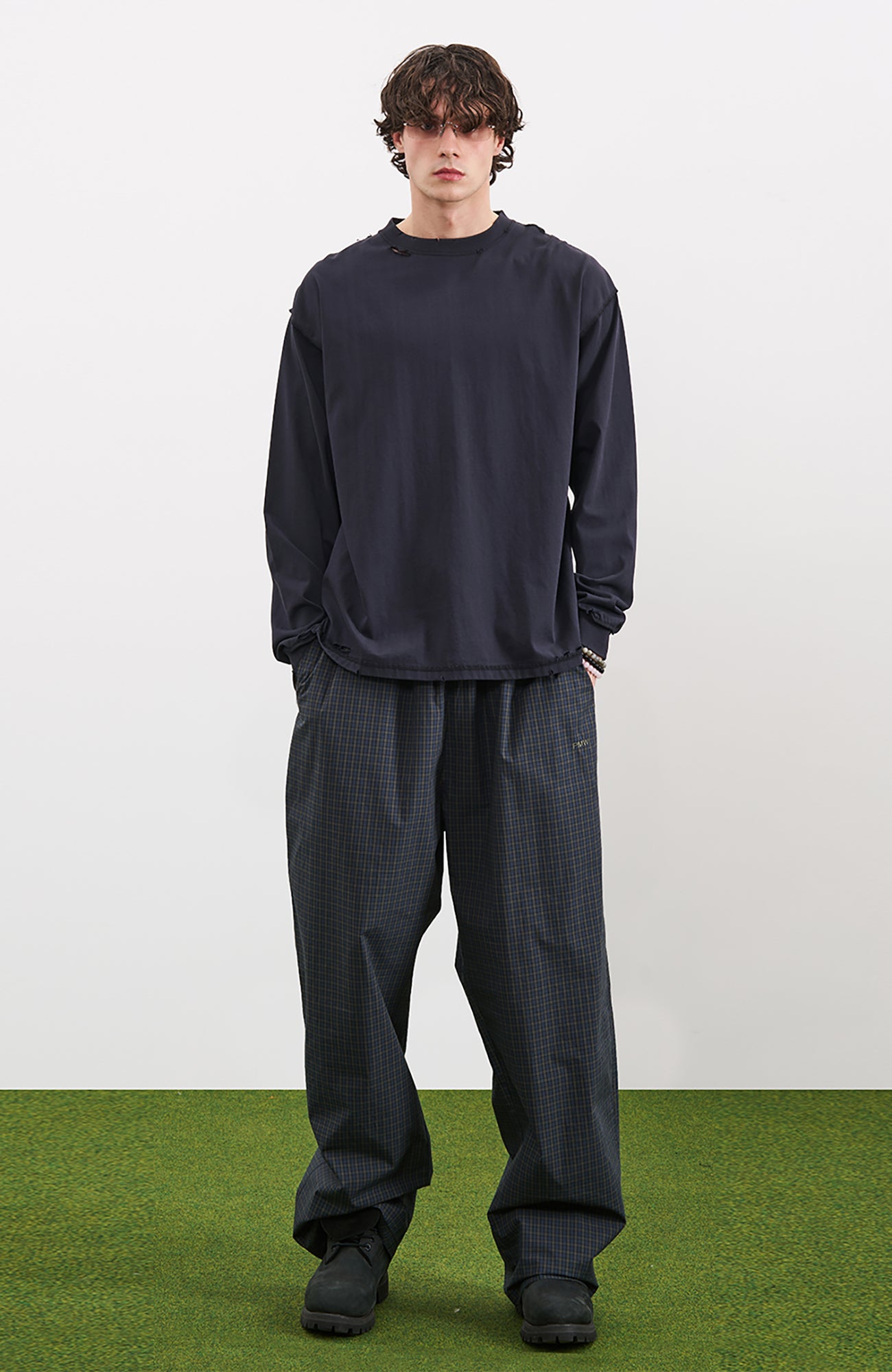 PMW Retro Plaid Drawstring Pants, premium urban and streetwear designers apparel on PROJECTISR.com, PMW