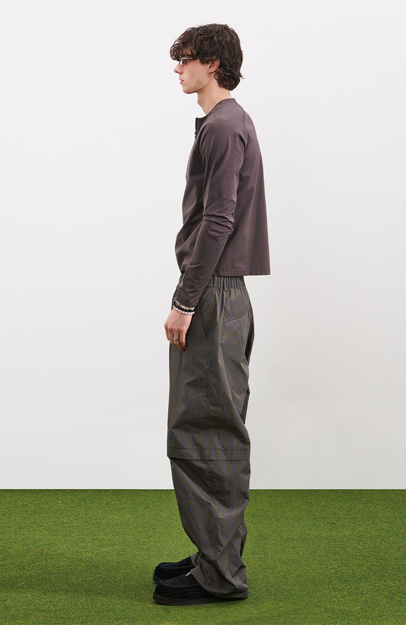 PMW Water-Resistant Plaid Drawstring Pants, premium urban and streetwear designers apparel on PROJECTISR.com, PMW