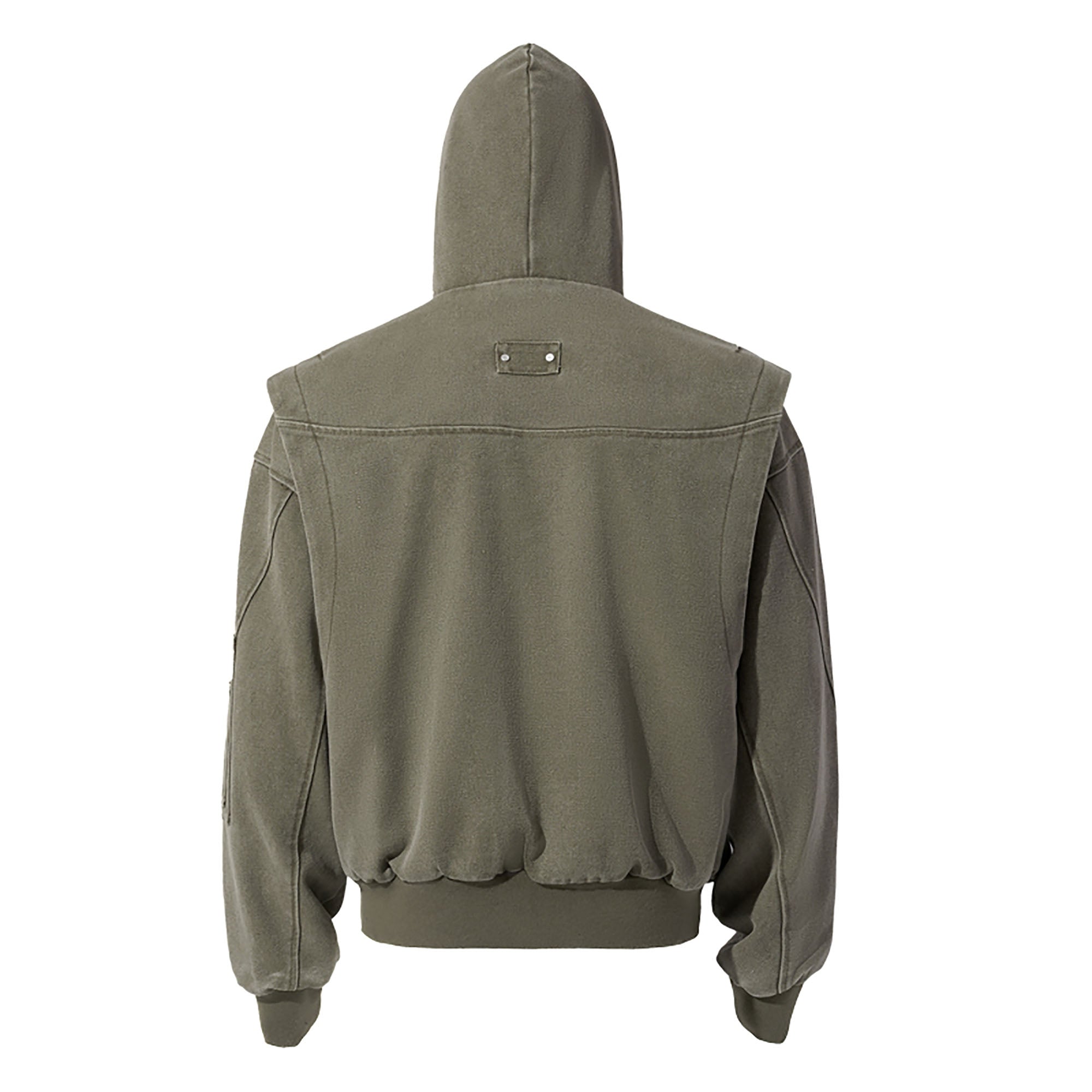 CATSSTAC Deconstructed Paneled Washed Hooded Jacket, premium urban and streetwear designers apparel on PROJECTISR.com, CATSSTAC