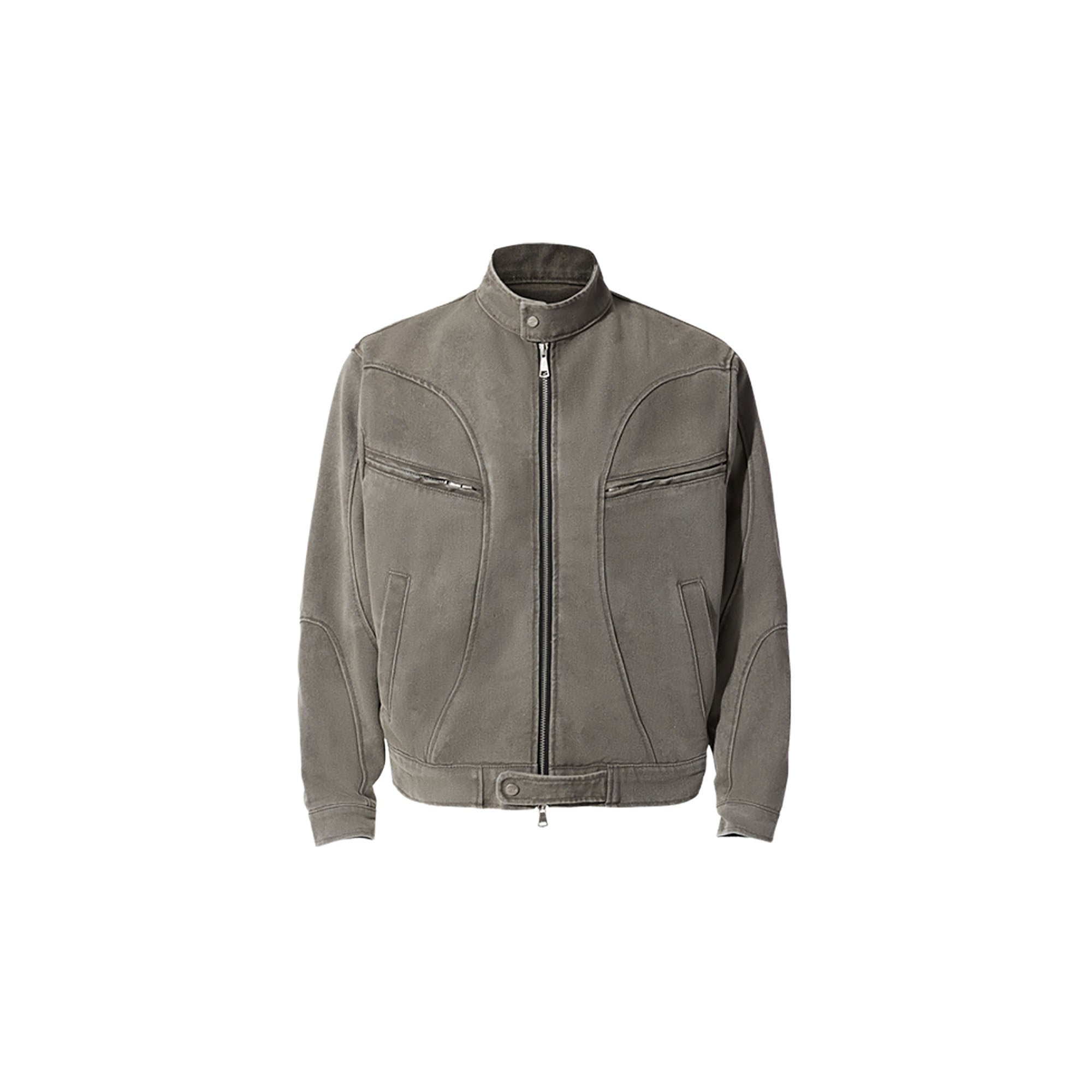 CATSSTAC Washed Curved Panel Harrington Jacket, premium urban and streetwear designers apparel on PROJECTISR.com, CATSSTAC
