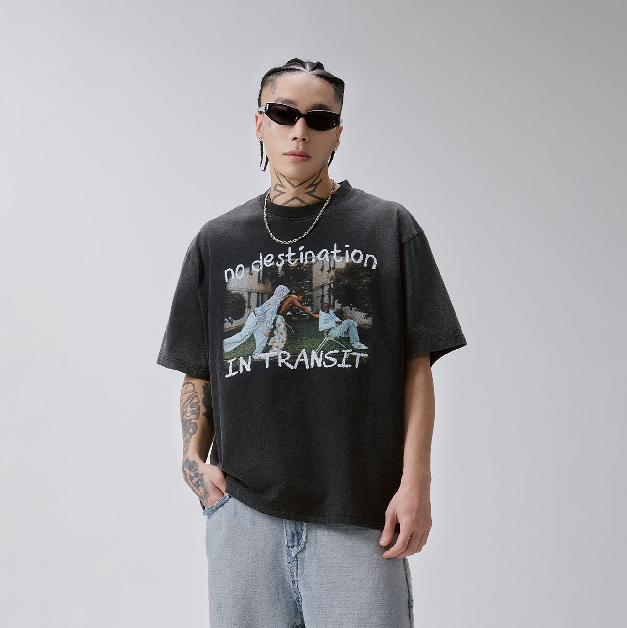 F2CE Washed Transit Graphic Tee, premium urban and streetwear designers apparel on PROJECTISR.com, F2CE