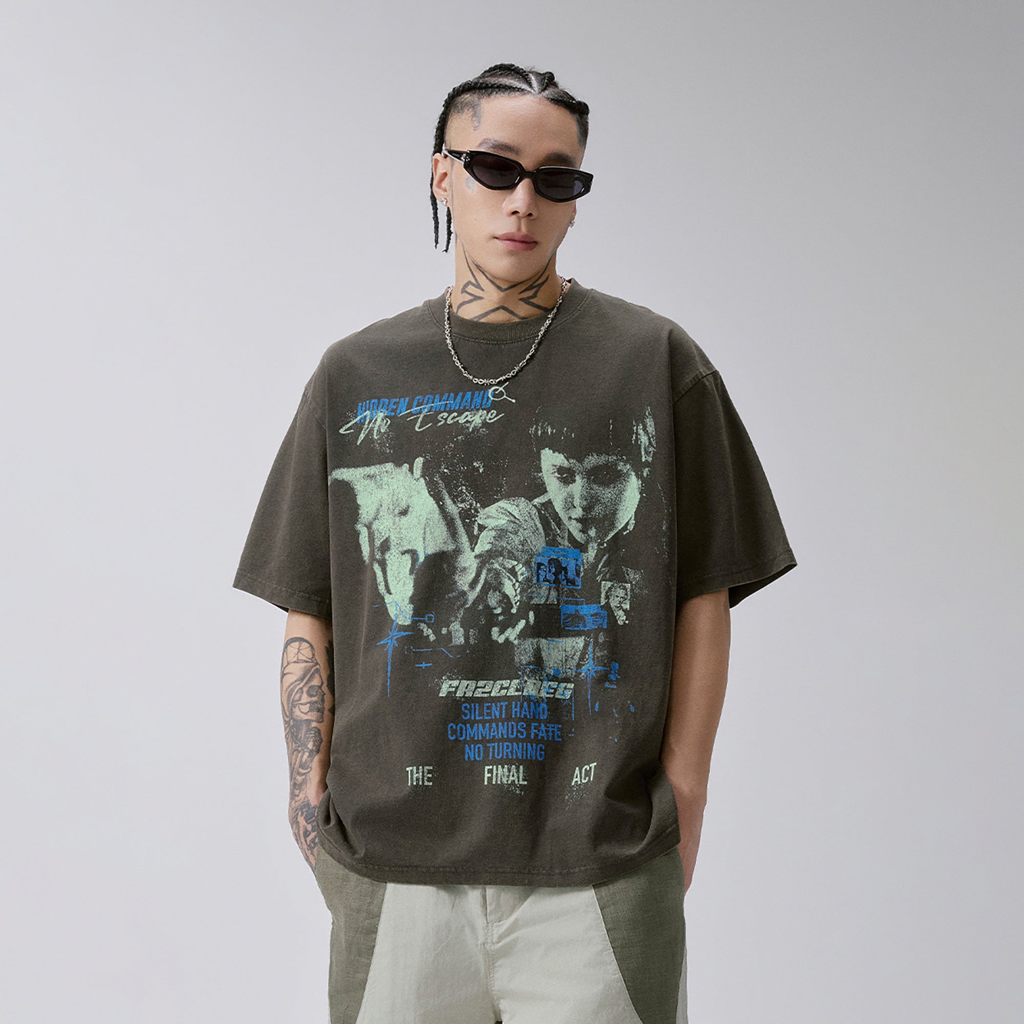 F2CE Washed Graphic Tee, premium urban and streetwear designers apparel on PROJECTISR.com, F2CE