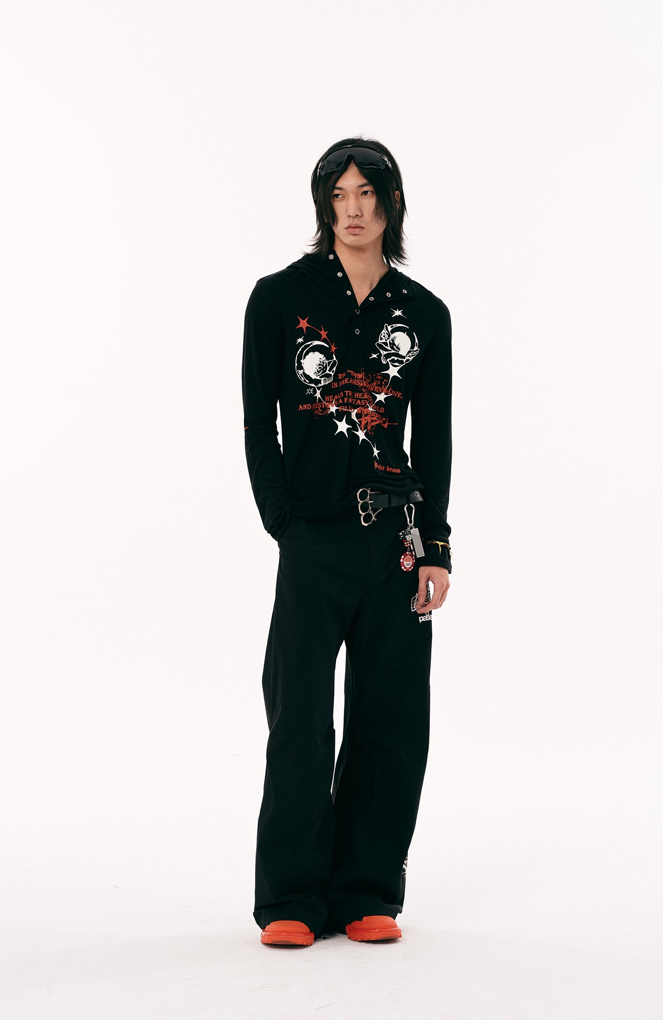PASET Gothic Graphic Curved-Leg Pants
