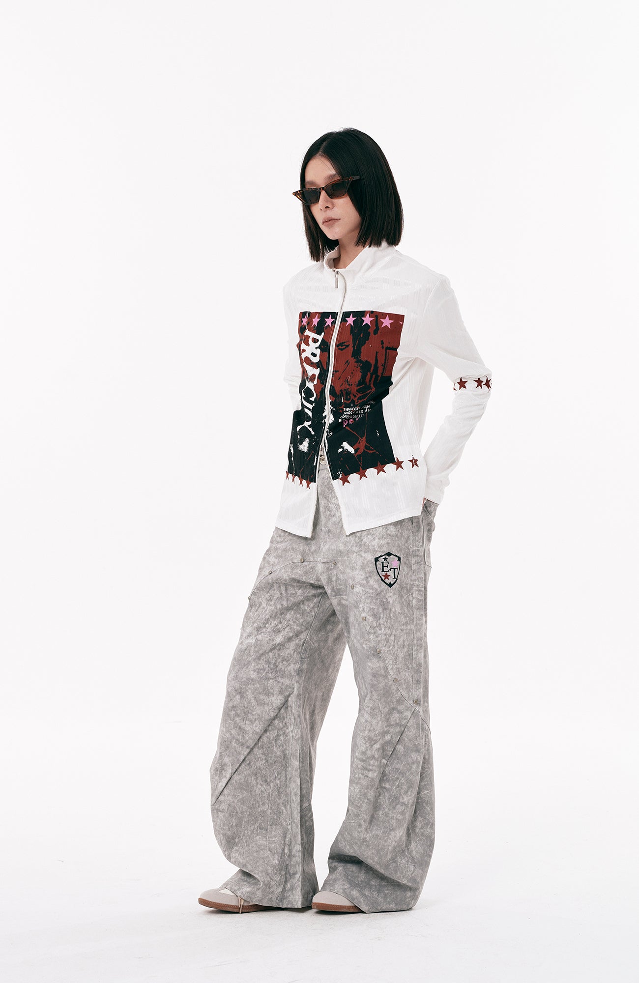 PASET Graphic Portrait Zip-Up Jacket