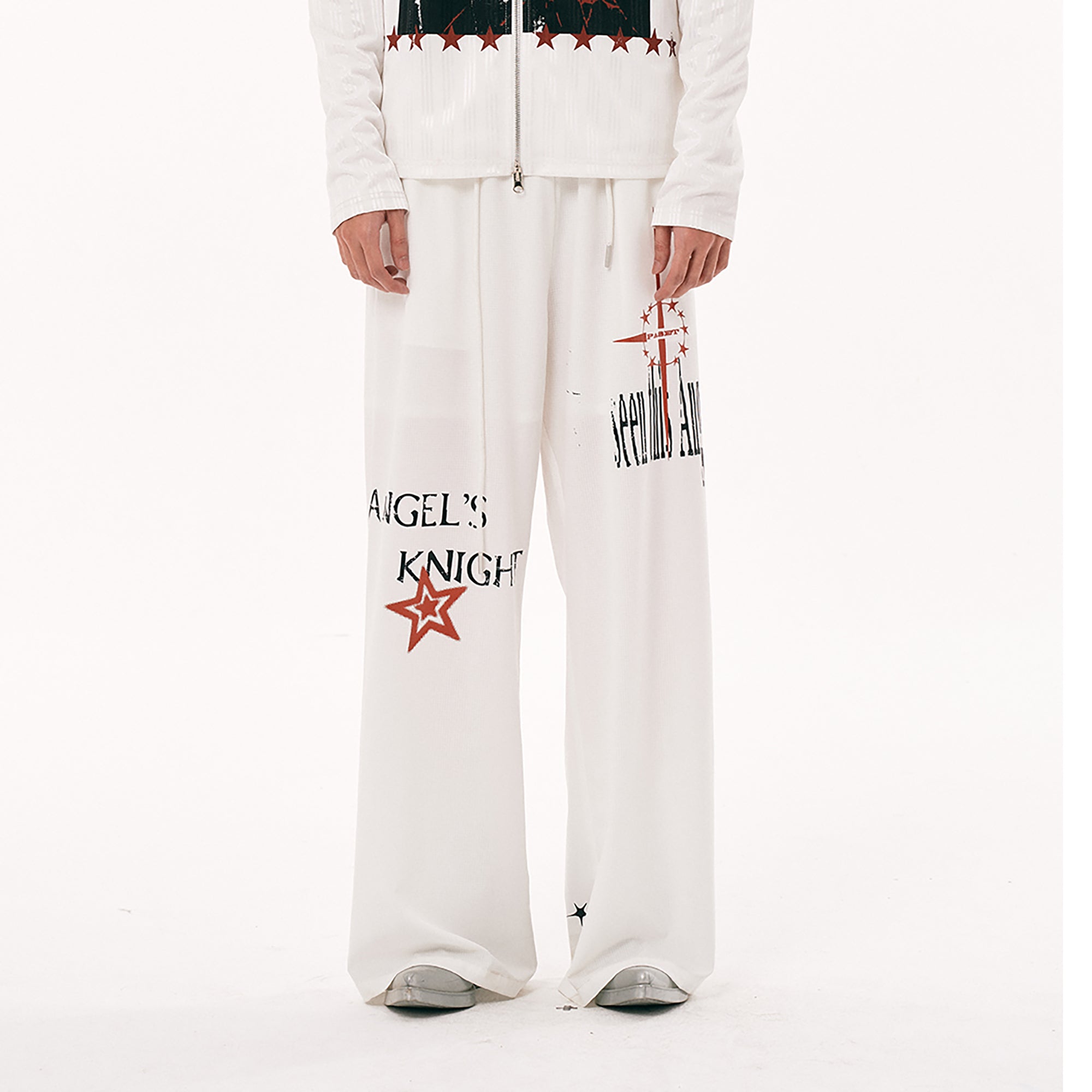 PASET Star Graphic Wide-Leg Pants