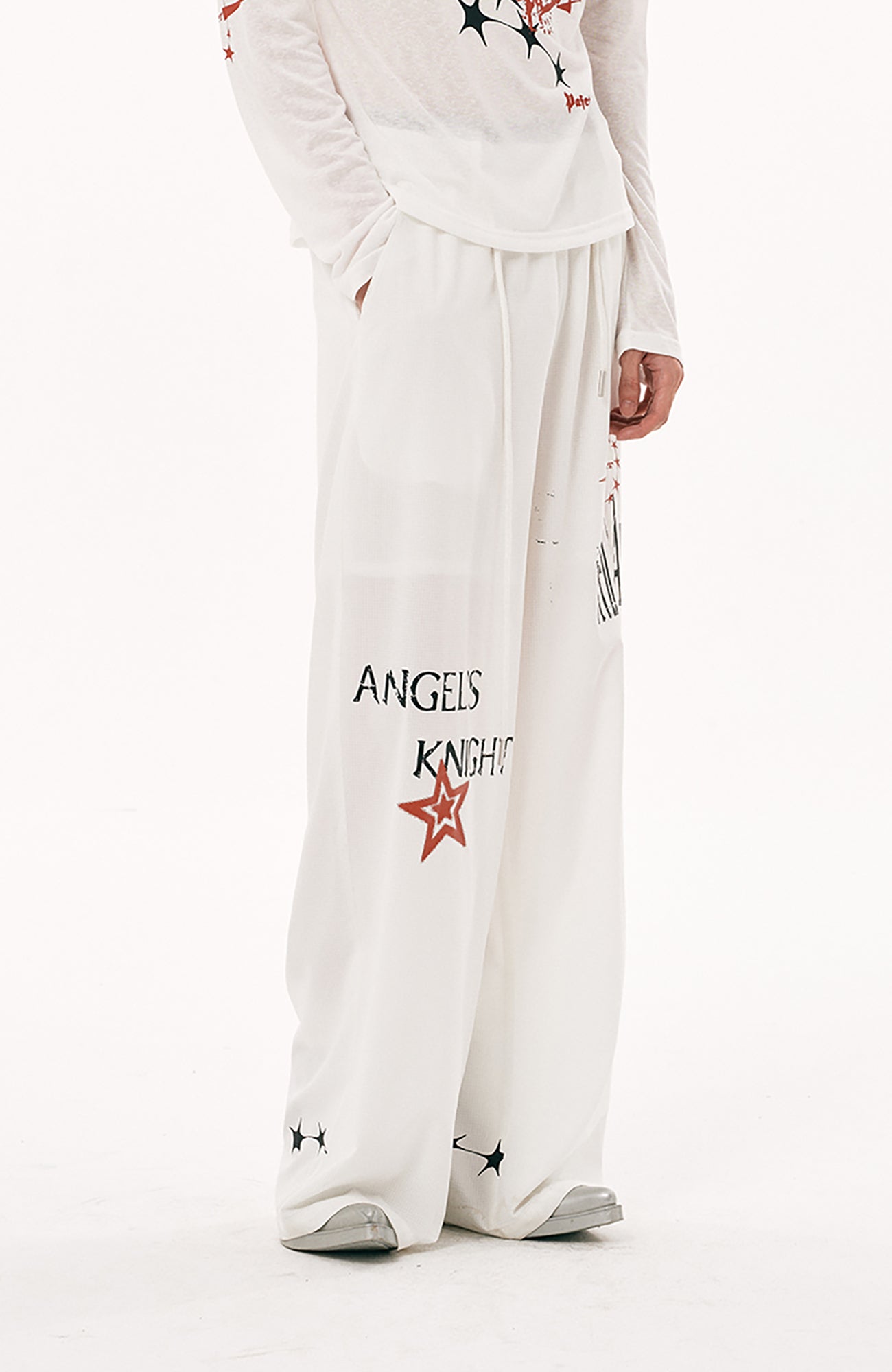 PASET Star Graphic Wide-Leg Pants