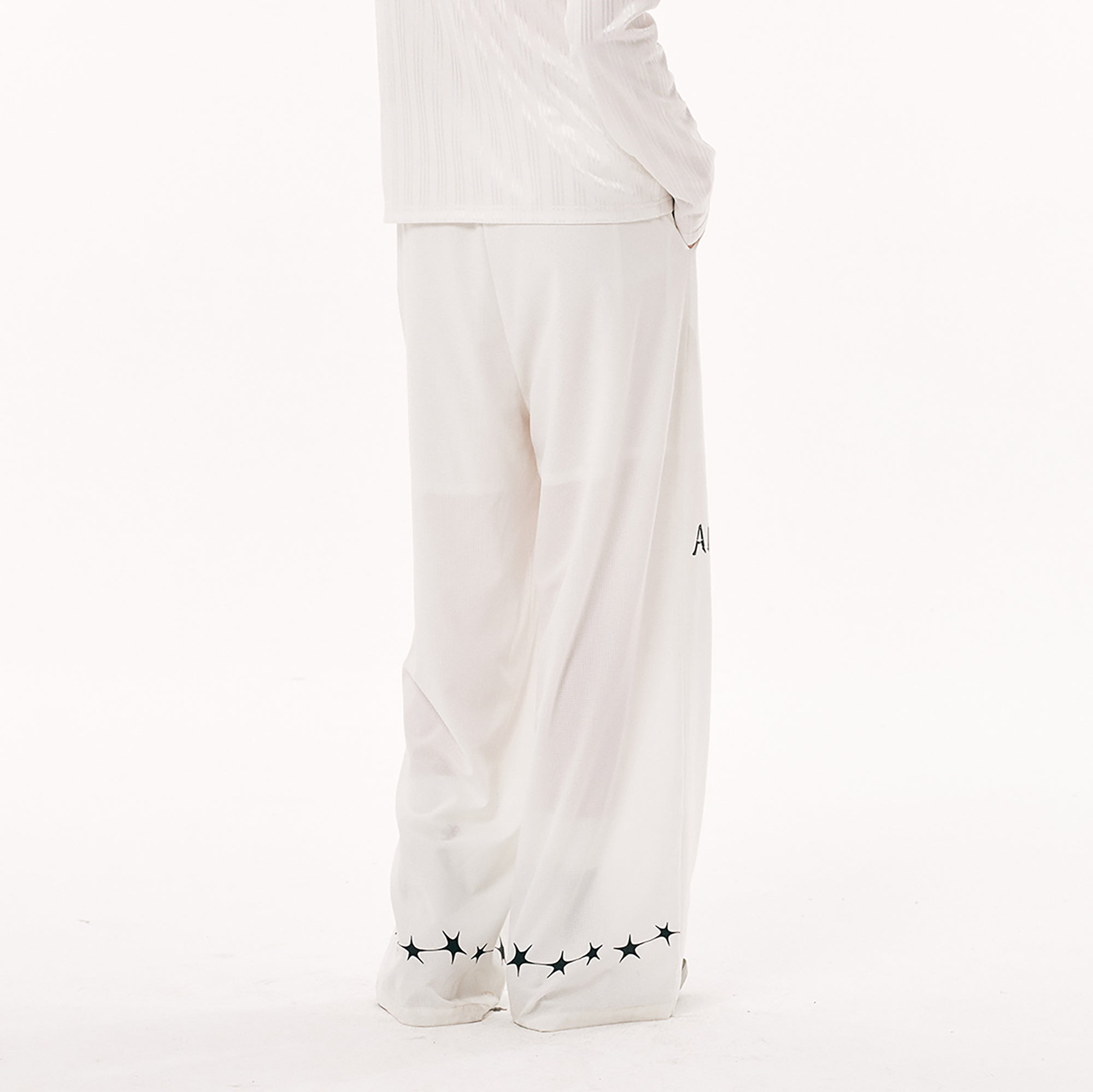 PASET Star Graphic Wide-Leg Pants