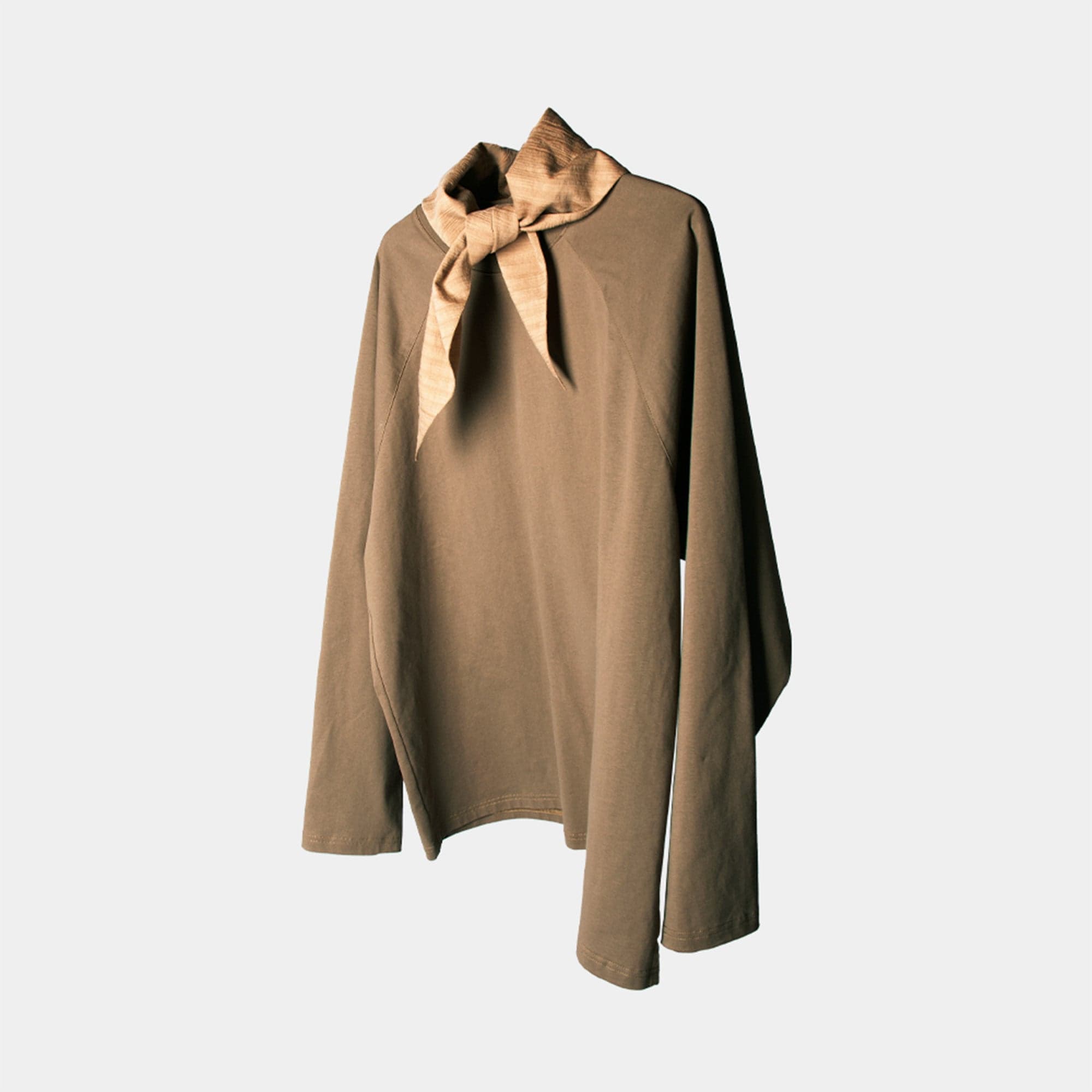 RELABEL Deconstructed Scarf Long-Sleeve Tee, premium urban and streetwear designers apparel on PROJECTISR.com, RELABEL