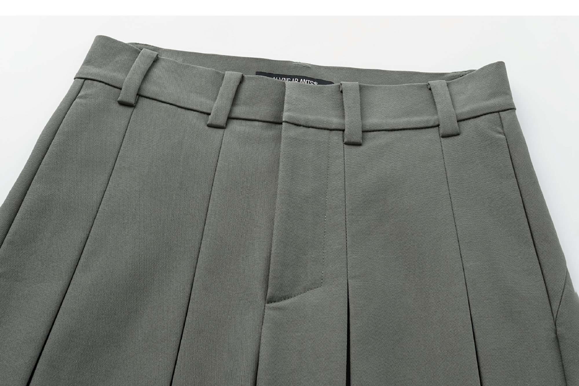 ALVNG AR ANTS Double Pleat Panel Wide-Leg Trousers