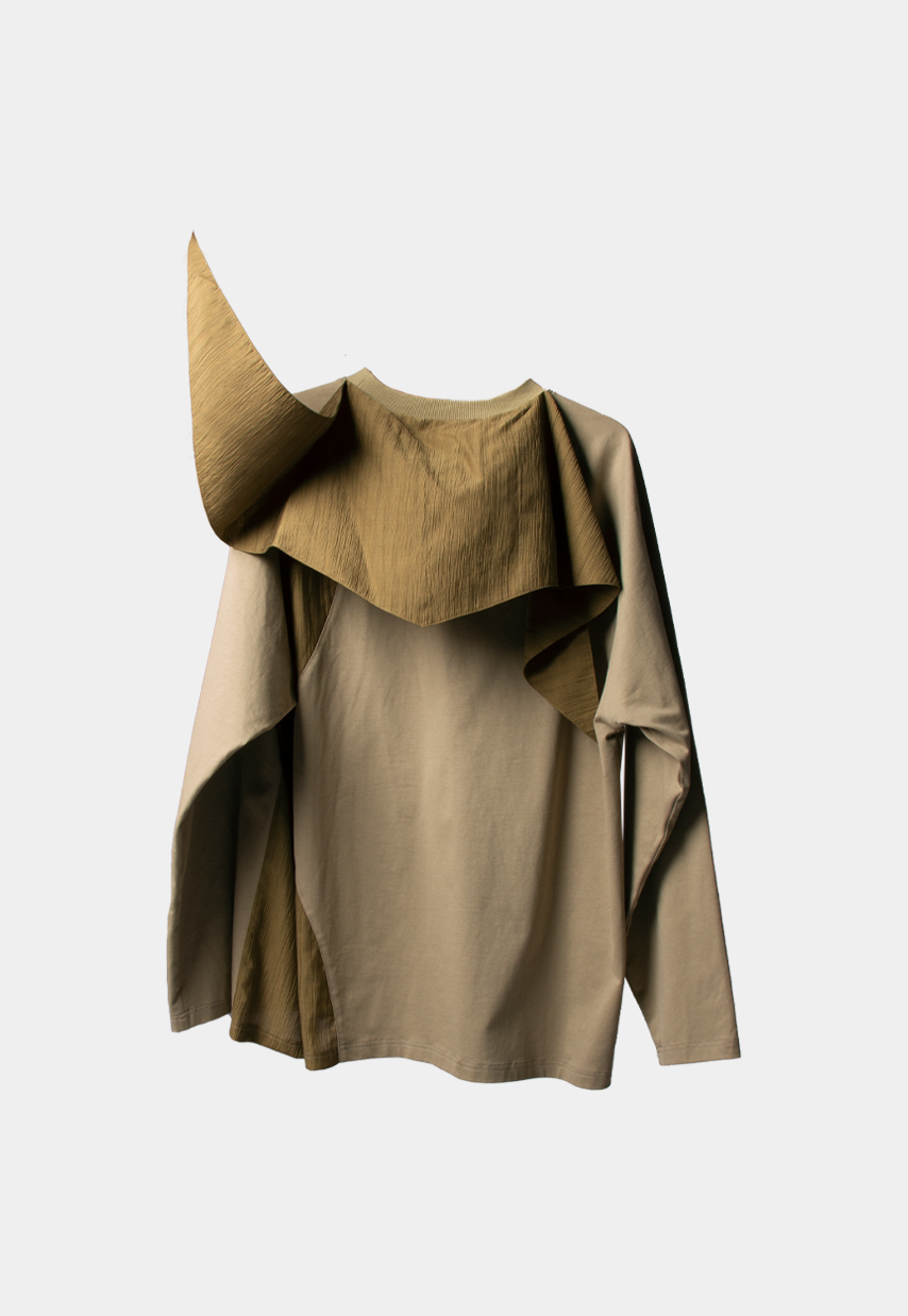 RELABEL Deconstructed Scarf Long-Sleeve Tee