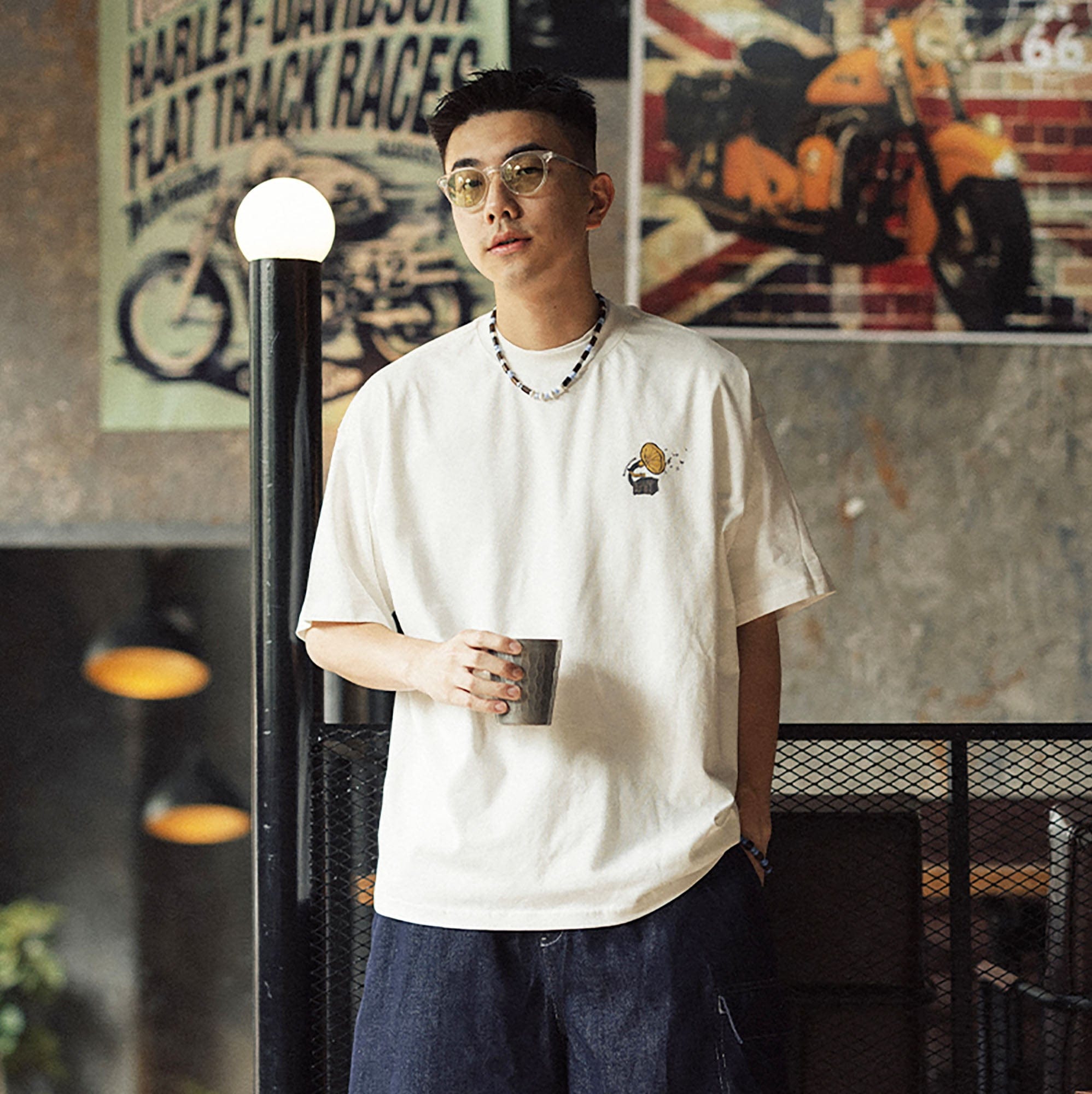 BANANA CLUB Gramophone Graphic Sorona Oversized T-Shirt