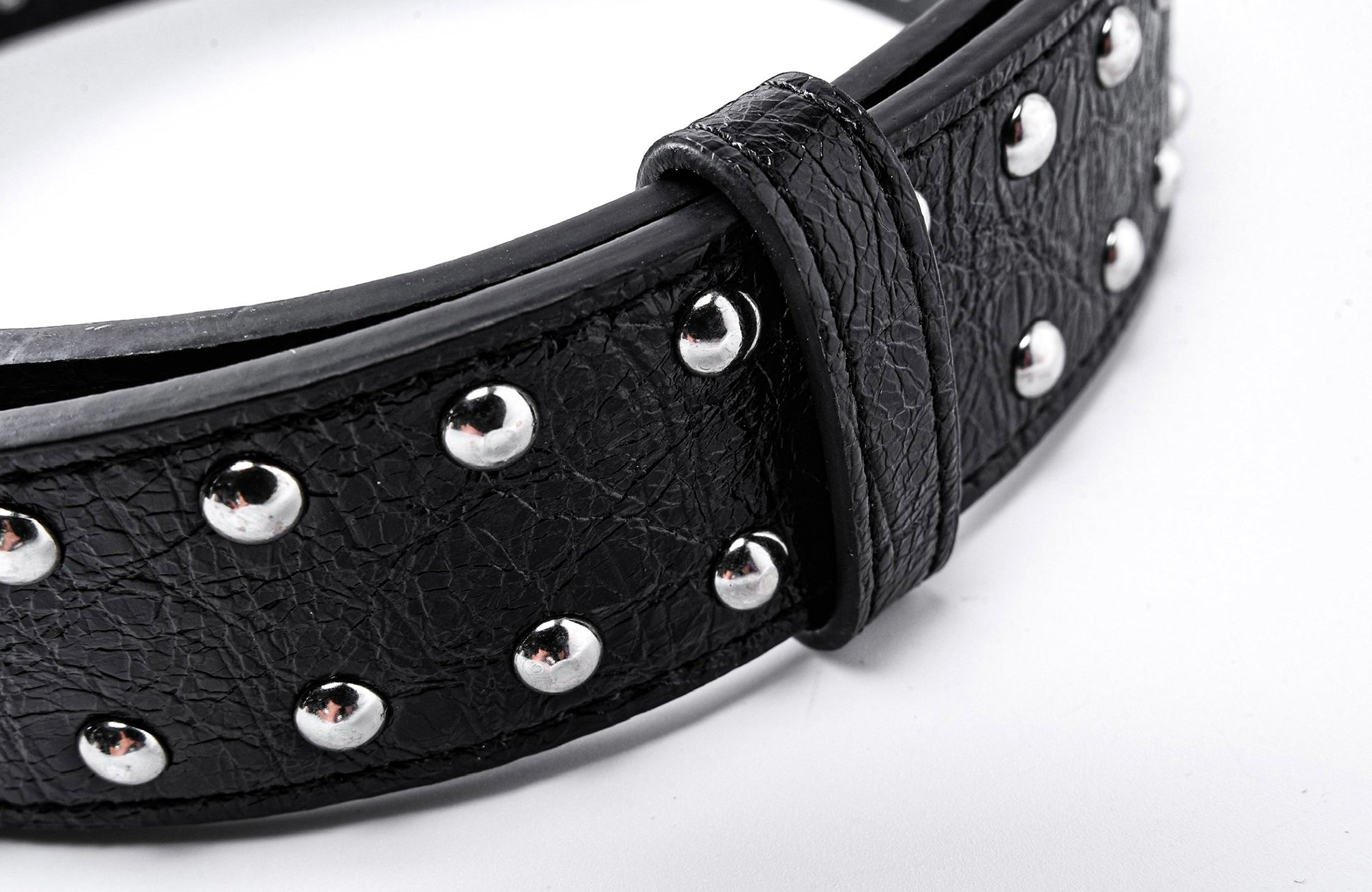 REBEL WAVE Cross Studded Leather Belt