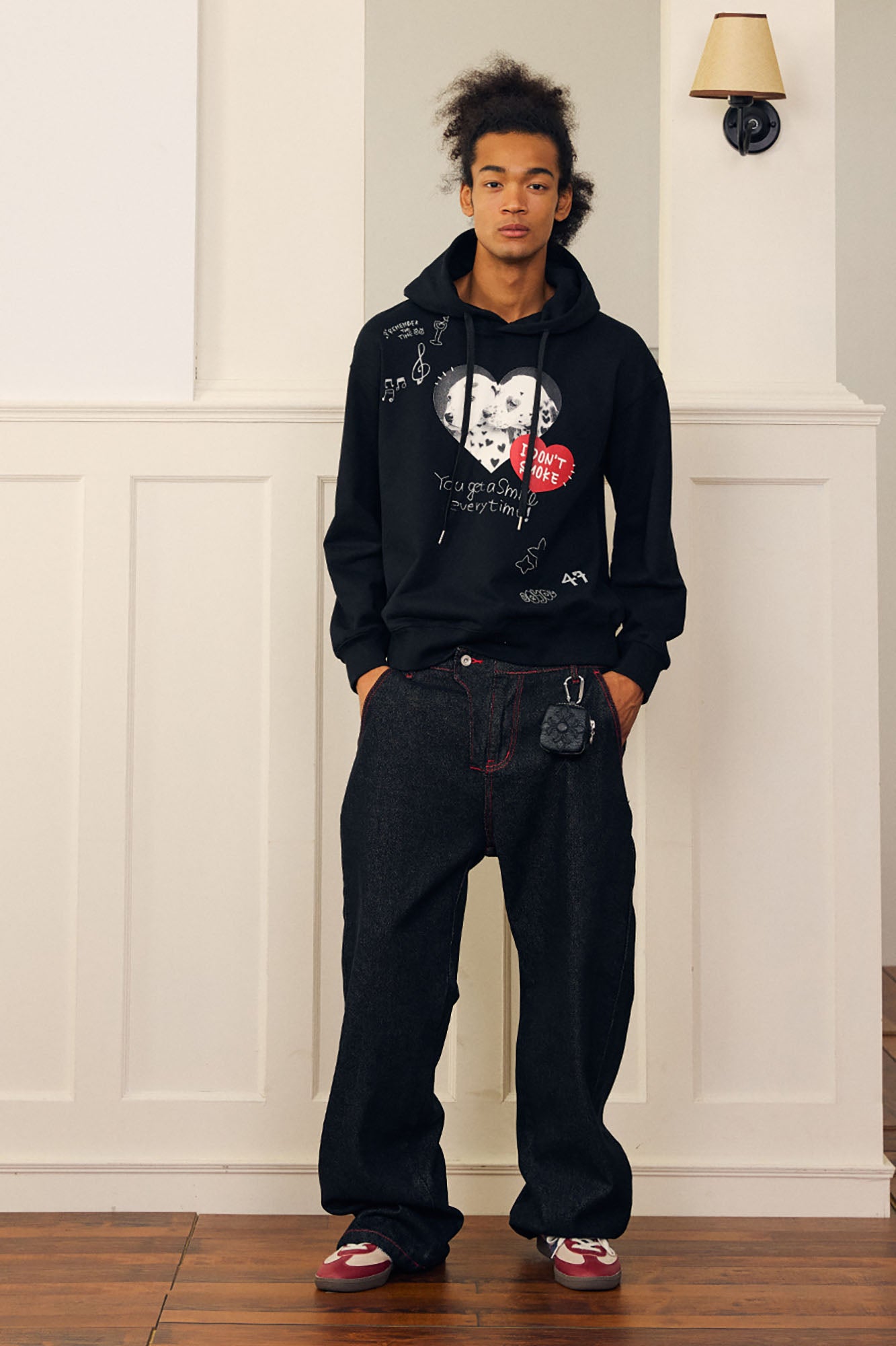 DONSMOKE Puppy Heart Doodle Hoodie, premium urban and streetwear designers apparel on PROJECTISR.com, DONSMOKE