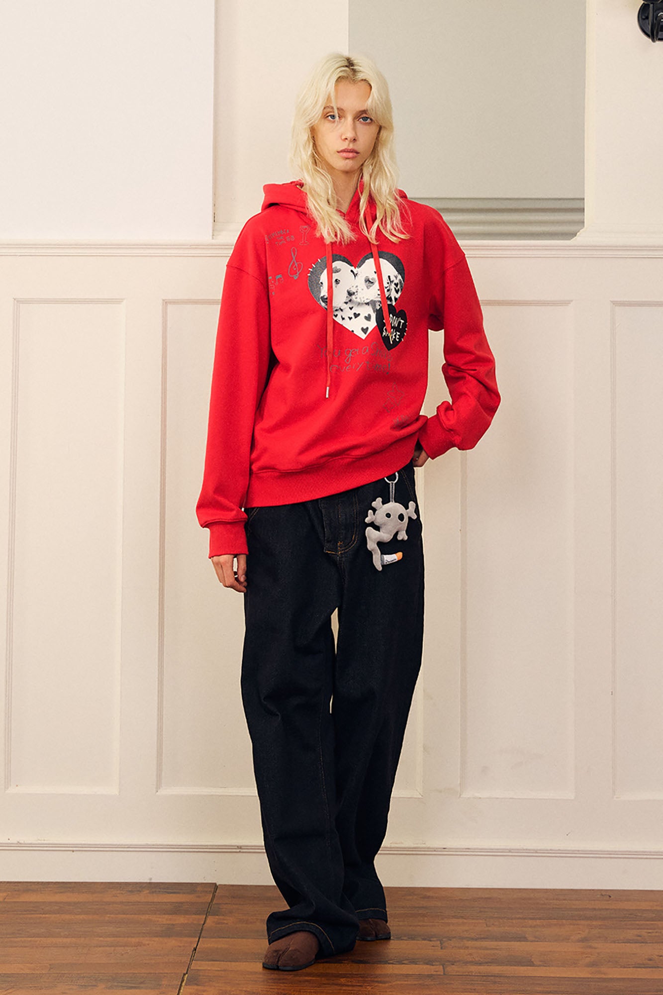 DONSMOKE Puppy Heart Doodle Hoodie, premium urban and streetwear designers apparel on PROJECTISR.com, DONSMOKE