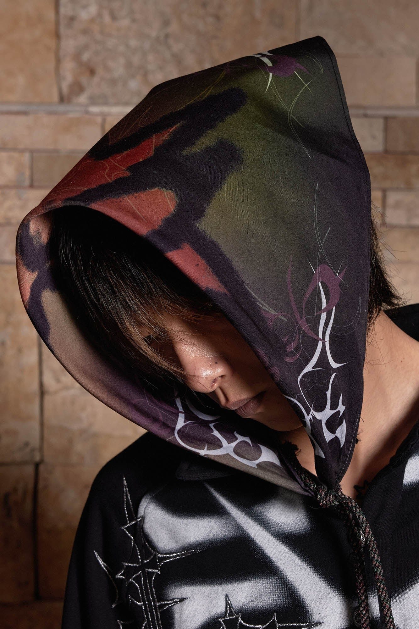 DND4DES Abstract Graffiti Headscarf, premium urban and streetwear designers apparel on PROJECTISR.com, DND4DES
