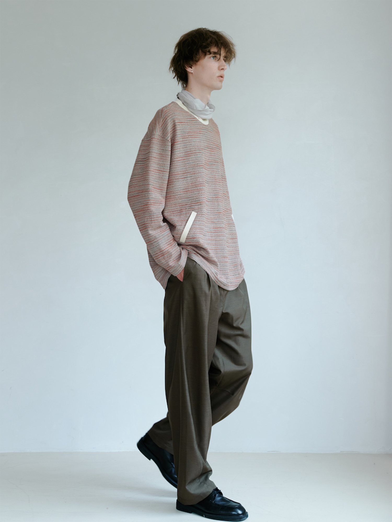 GRAINMUSTARD Retro Pleated High-Waist Wide-Leg Trousers, premium urban and streetwear designers apparel on PROJECTISR.com, GRAINMUSTARD