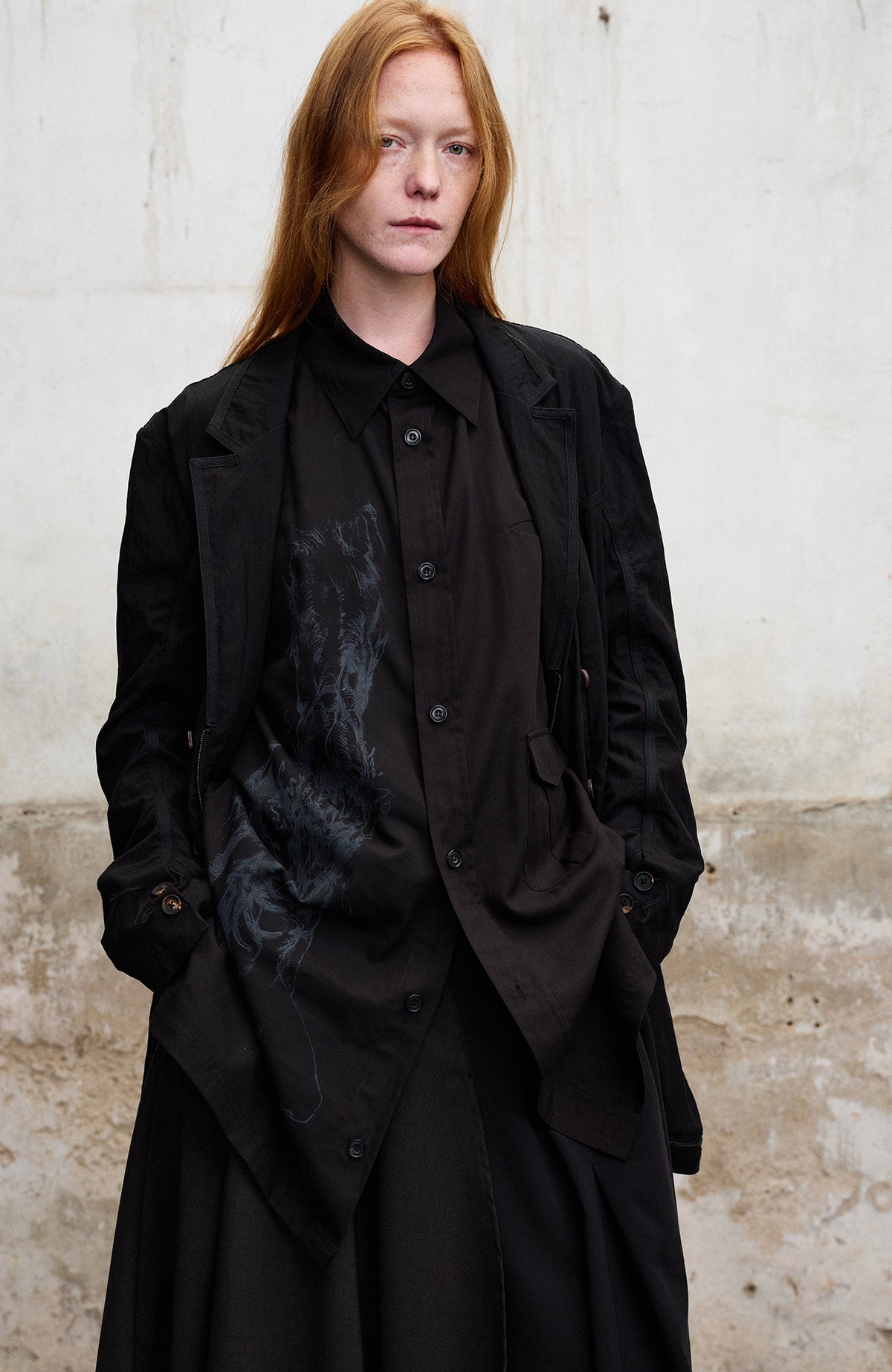 ILNya Nieternite Nifutur Deconstructed Napoleon-Button Blazer Jacket