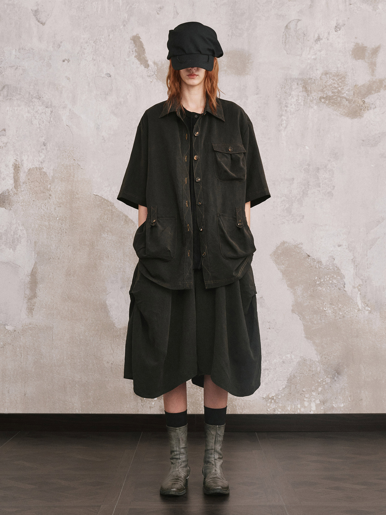 ILNya Nieternite Nifutur Ruched Newsboy Cap
