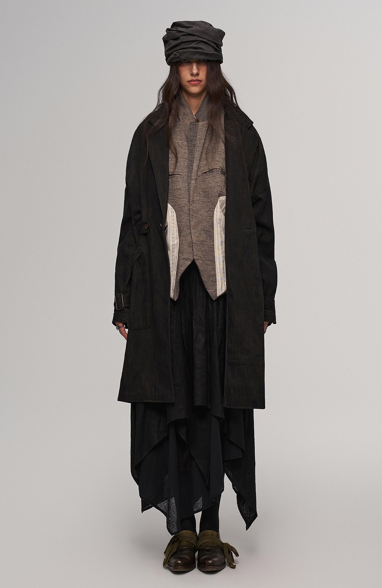 ILNya Nieternite Nifutur Deconstructed Paneled Belted Vest