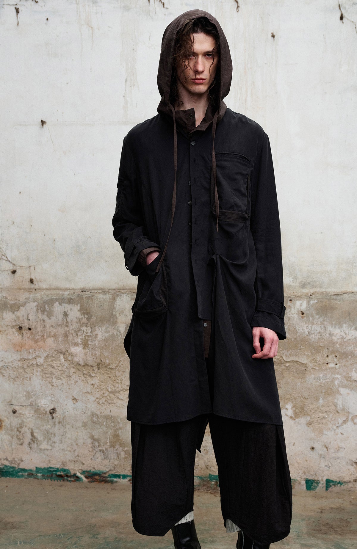 ILNya Nieternite Nifutur Asymmetrical Lapel Shirt-Style Coat
