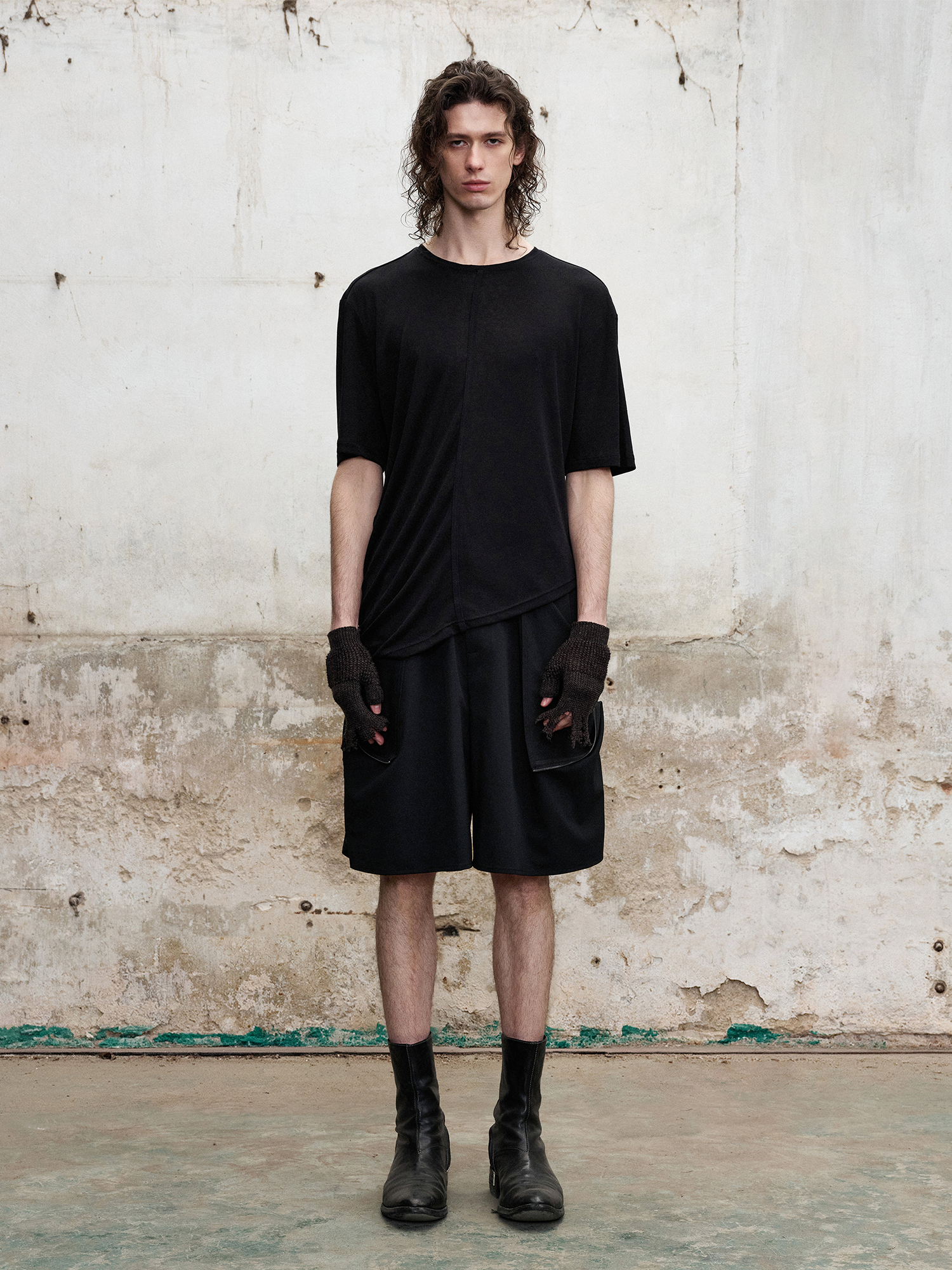 ILNya Nieternite Nifutur Deconstructed Panel Shorts, premium urban and streetwear designers apparel on PROJECTISR.com, ILNya Nieternite Nifutur