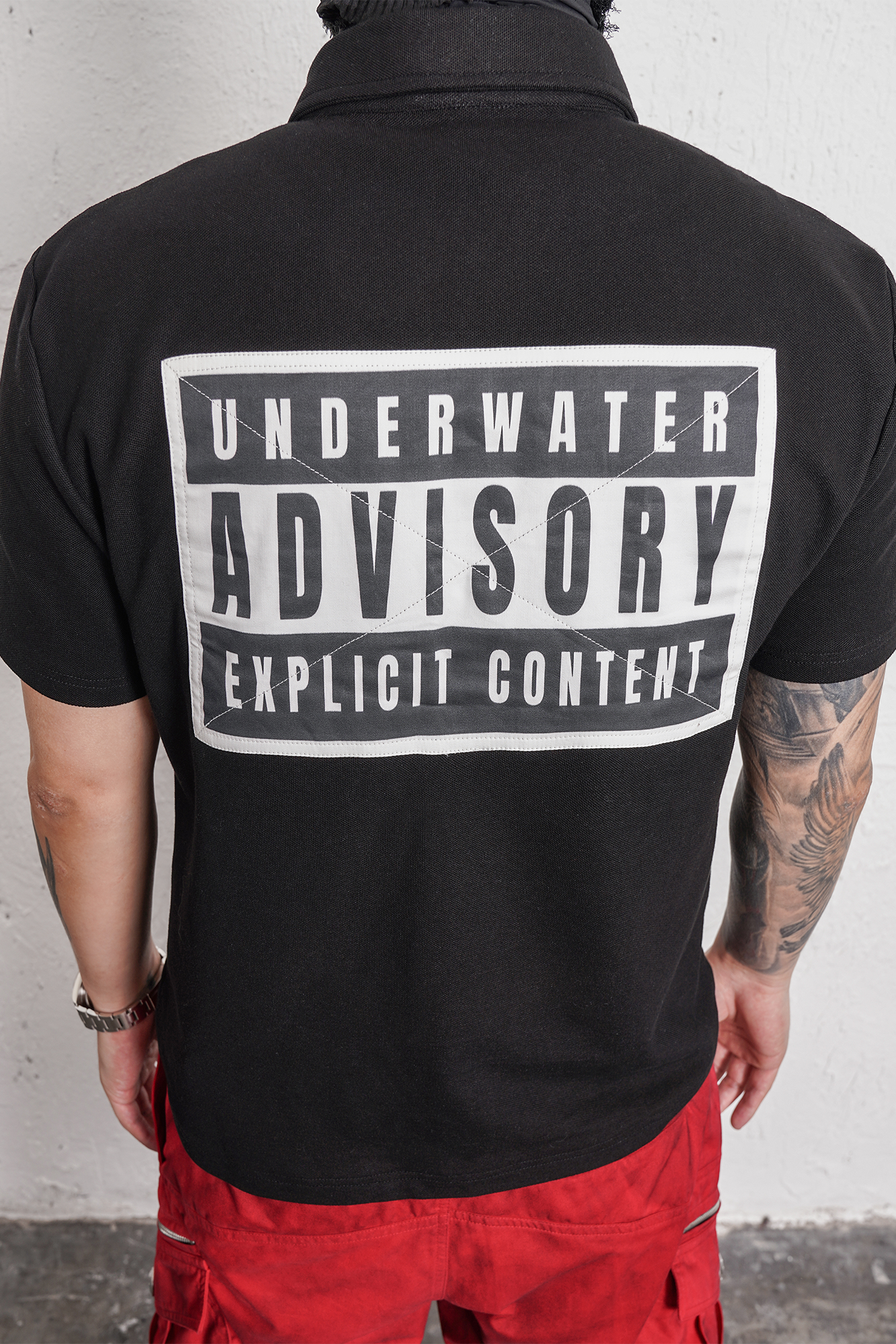 UNDERWATER Lucifer Embroidered Polo Shirt, premium urban and streetwear designers apparel on PROJECTISR.com, UNDERWATER