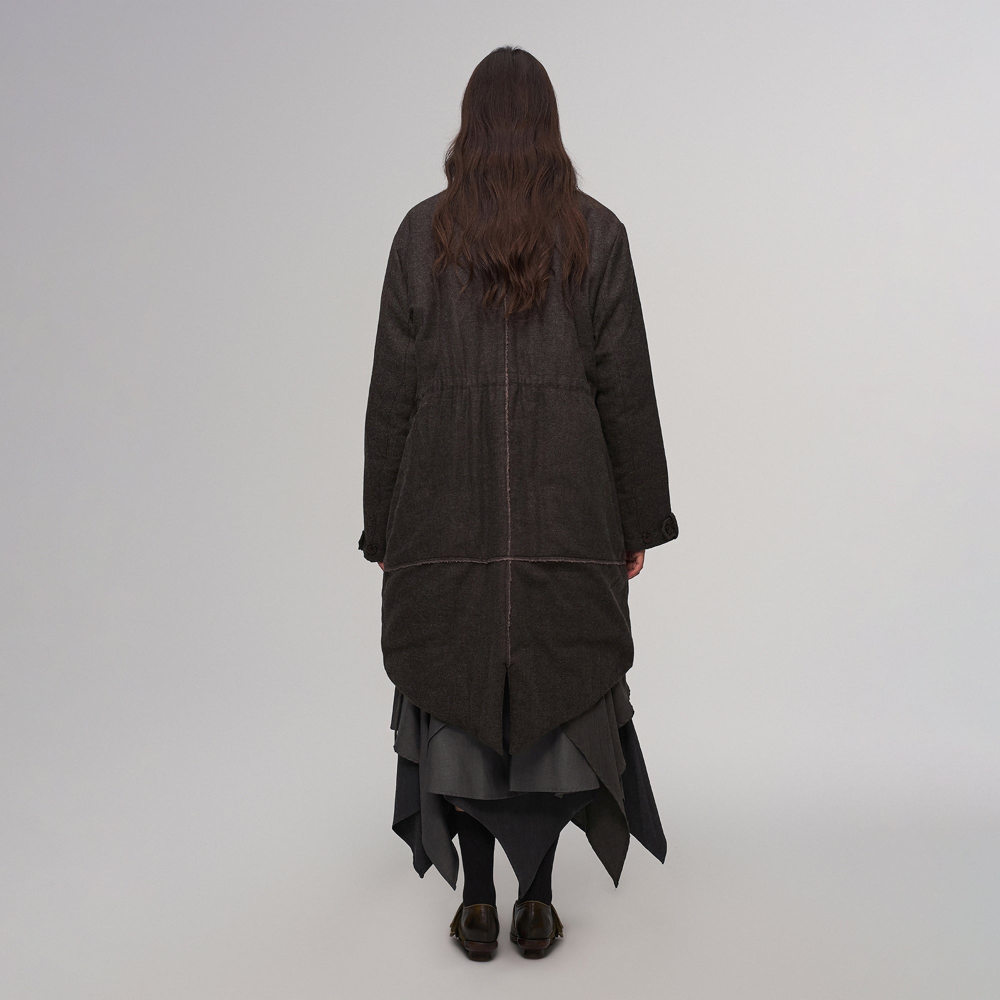 ILNya Nieternite Nifutur Asym Hem Drawcord Wool-Blend Parka