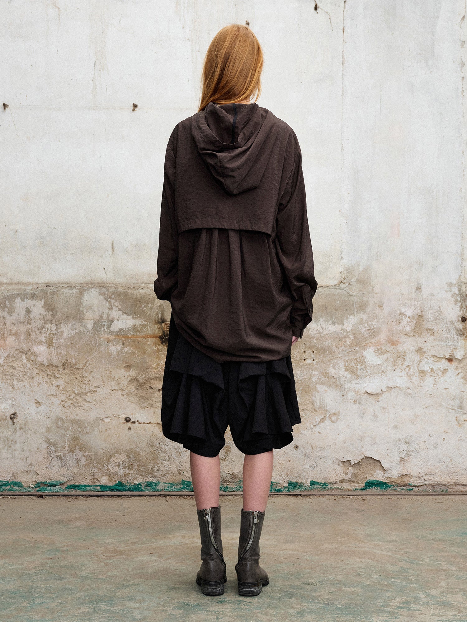 ILNya Nieternite Nifutur Layered Asymmetrical Skort Shorts Black, premium urban and streetwear designers apparel on PROJECTISR.com, ILNya Nieternite Nifutur