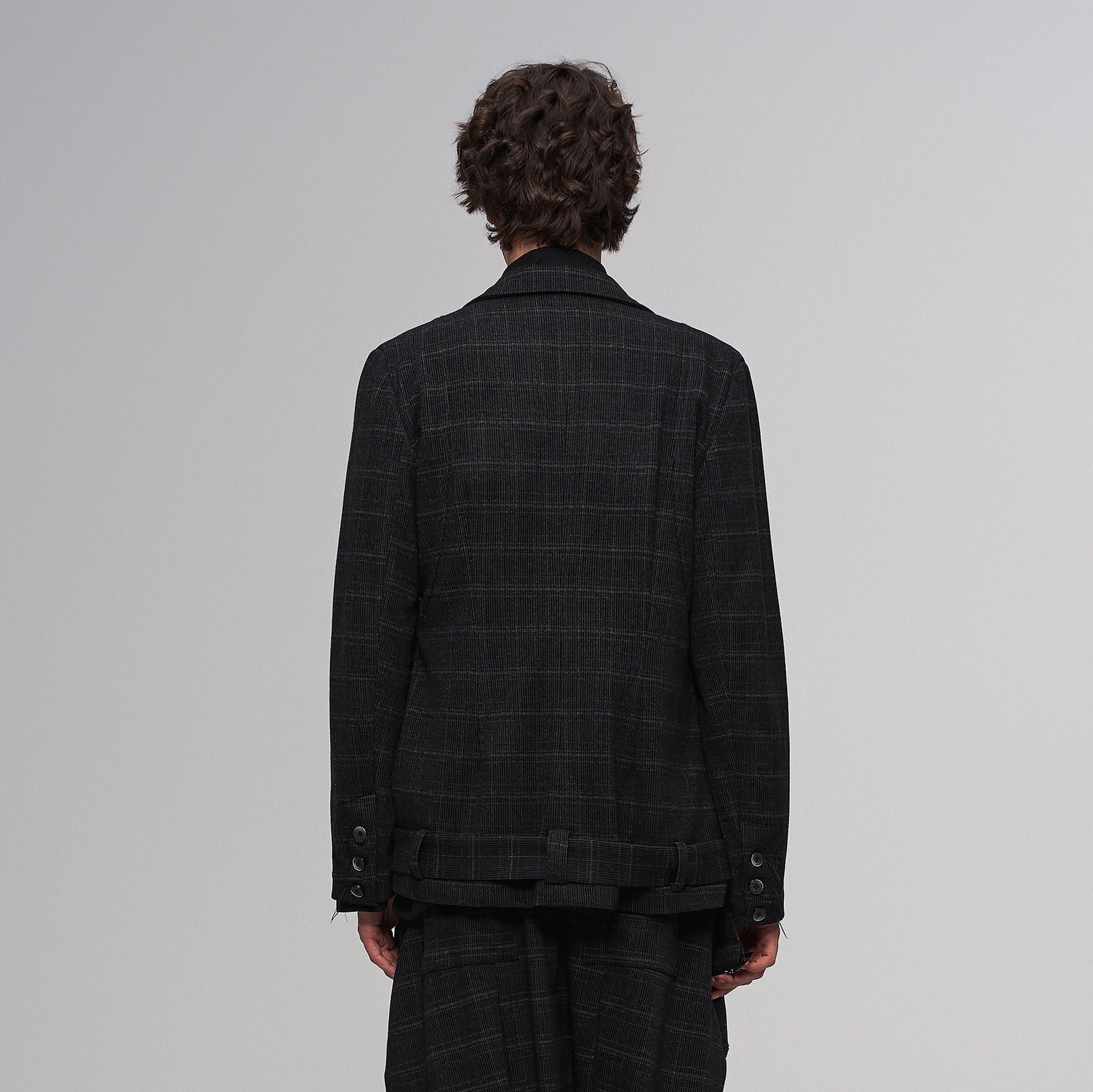 ILNya Nieternite Nifutur Deconstructed Detachable Plaid Blazer