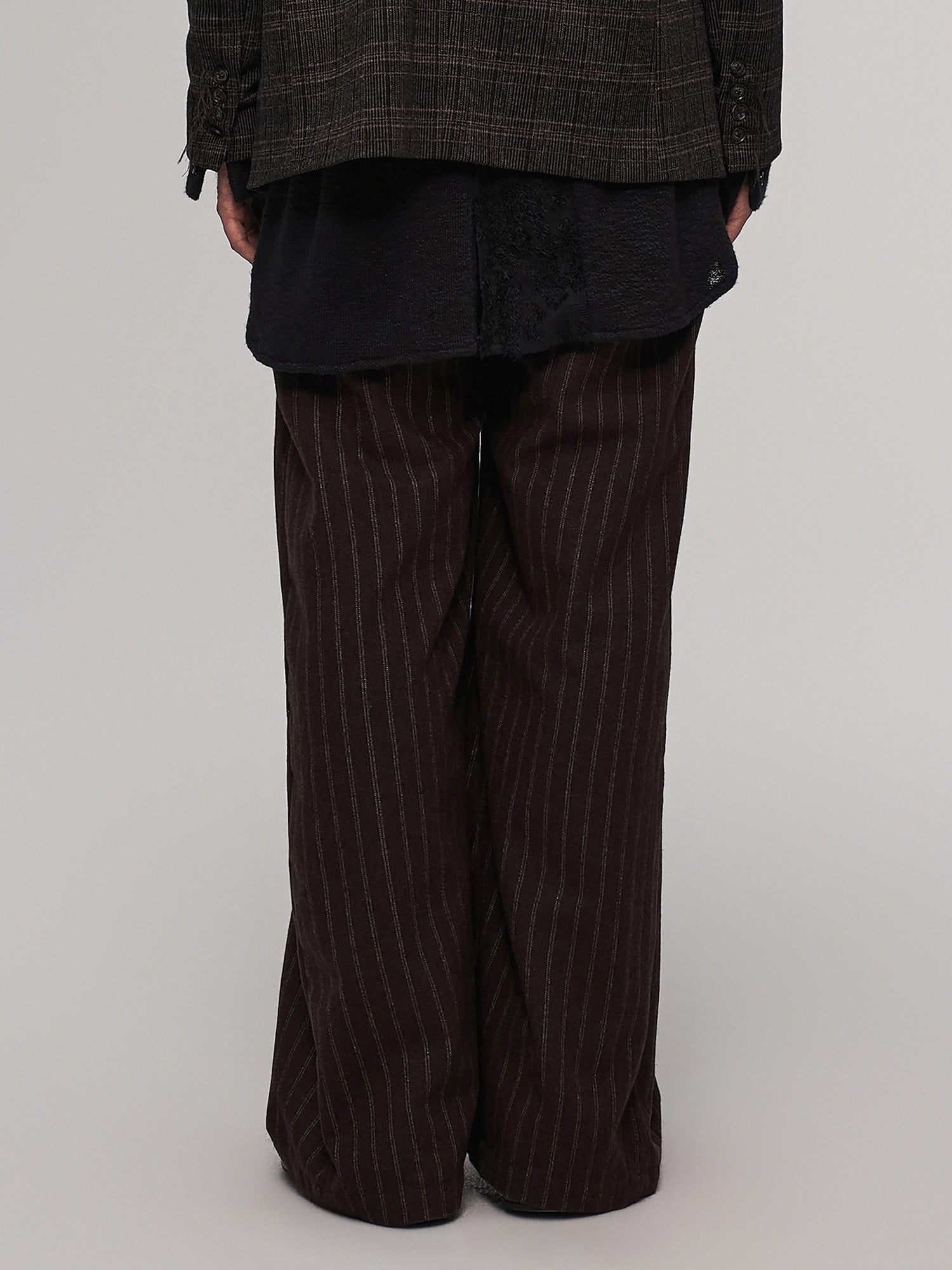 ILNya Nieternite Nifutur Wool-Blend Pinstripe Wide-Leg Pants