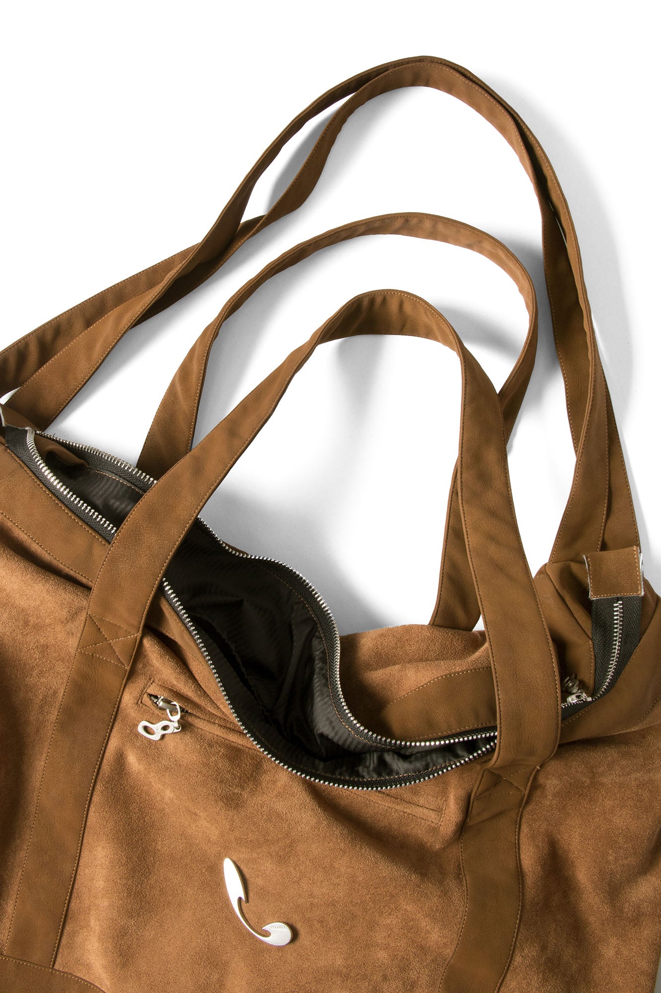 RELABEL Suede Panel Crossbody Bag