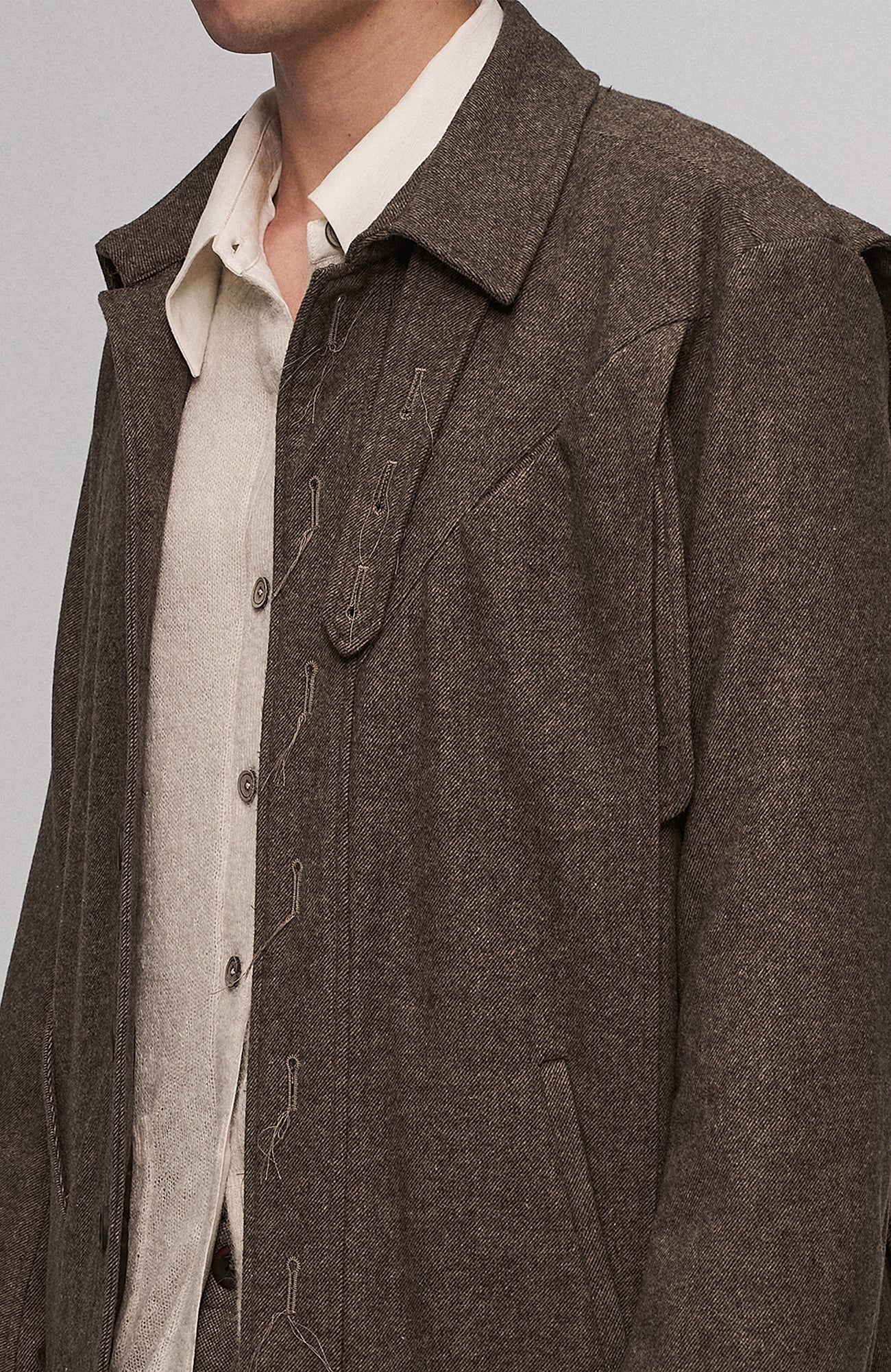 ILNya Nieternite Nifutur Deconstructed Arc Panel Wool Blend Jacket