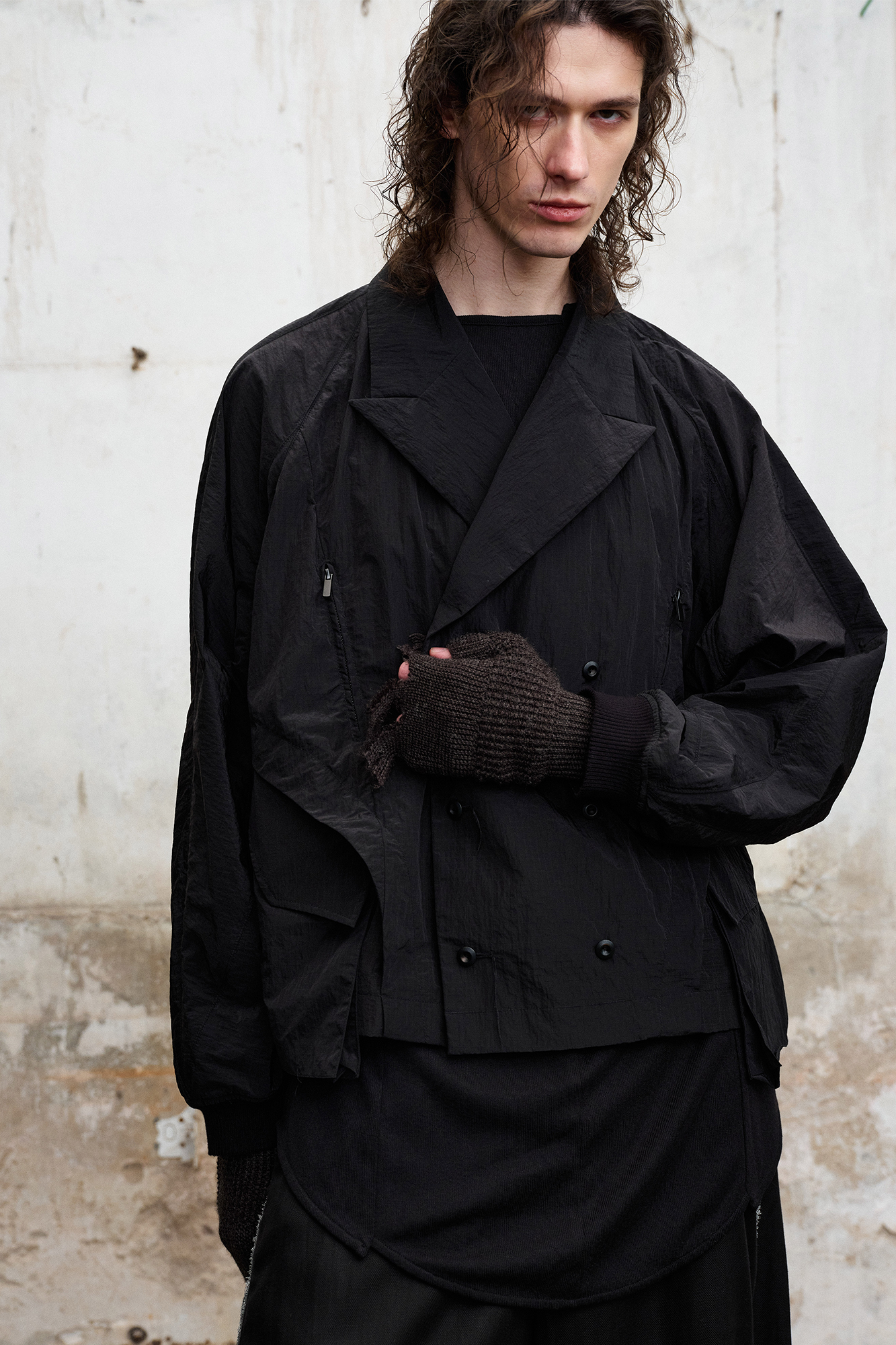ILNya Nieternite Nifutur Wingsuit Double-Breasted Blazer Jacket, premium urban and streetwear designers apparel on PROJECTISR.com, ILNya Nieternite Nifutur