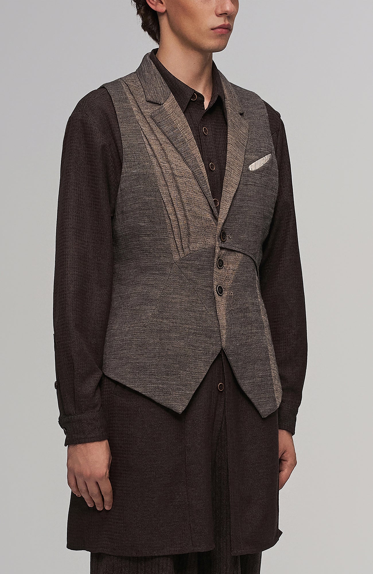 ILNya Nieternite Nifutur Deconstructed Paneled Belted Vest