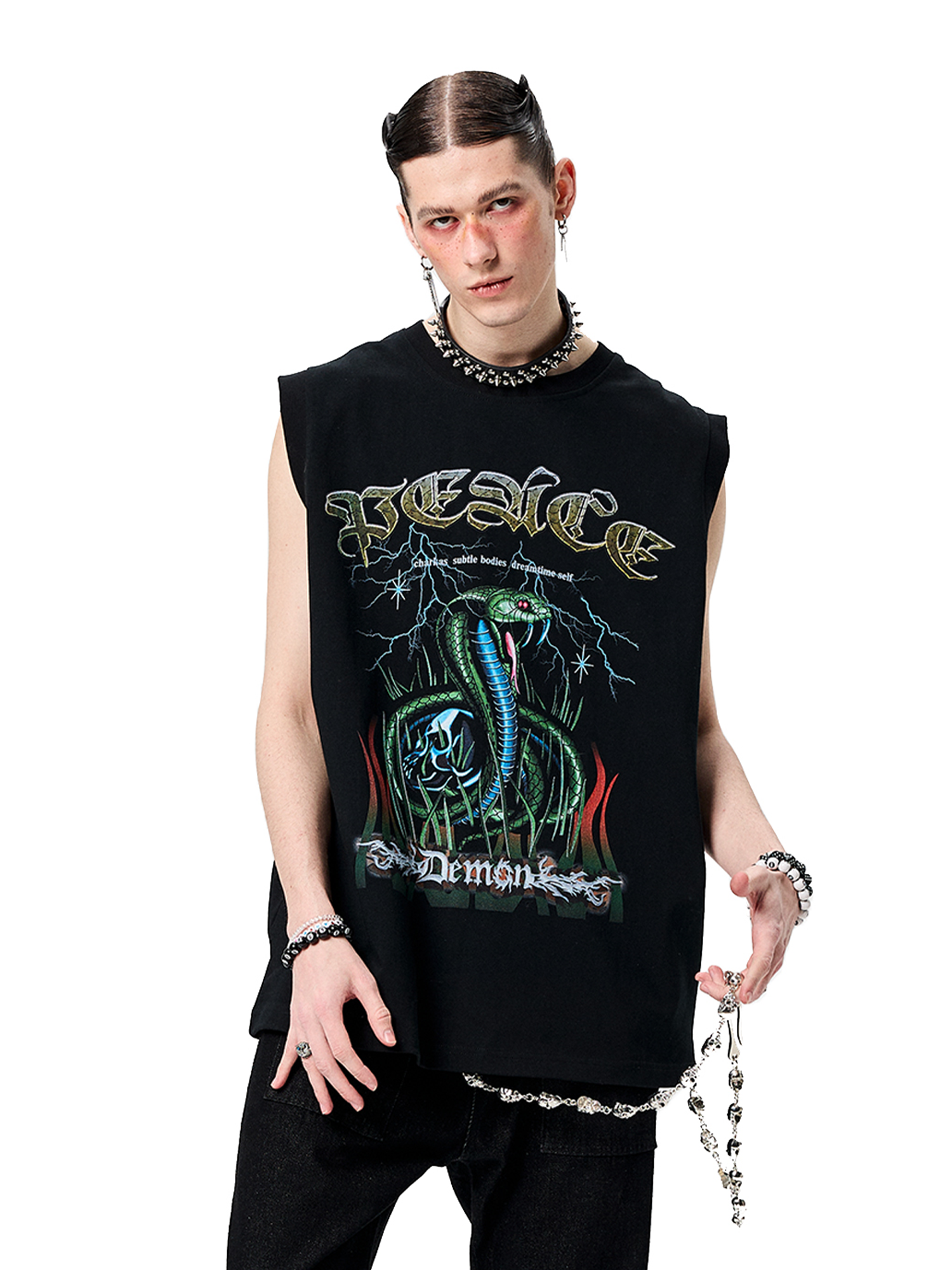 ERISSTOFF Sepultura Cobra Graphic Oversized Tank Top