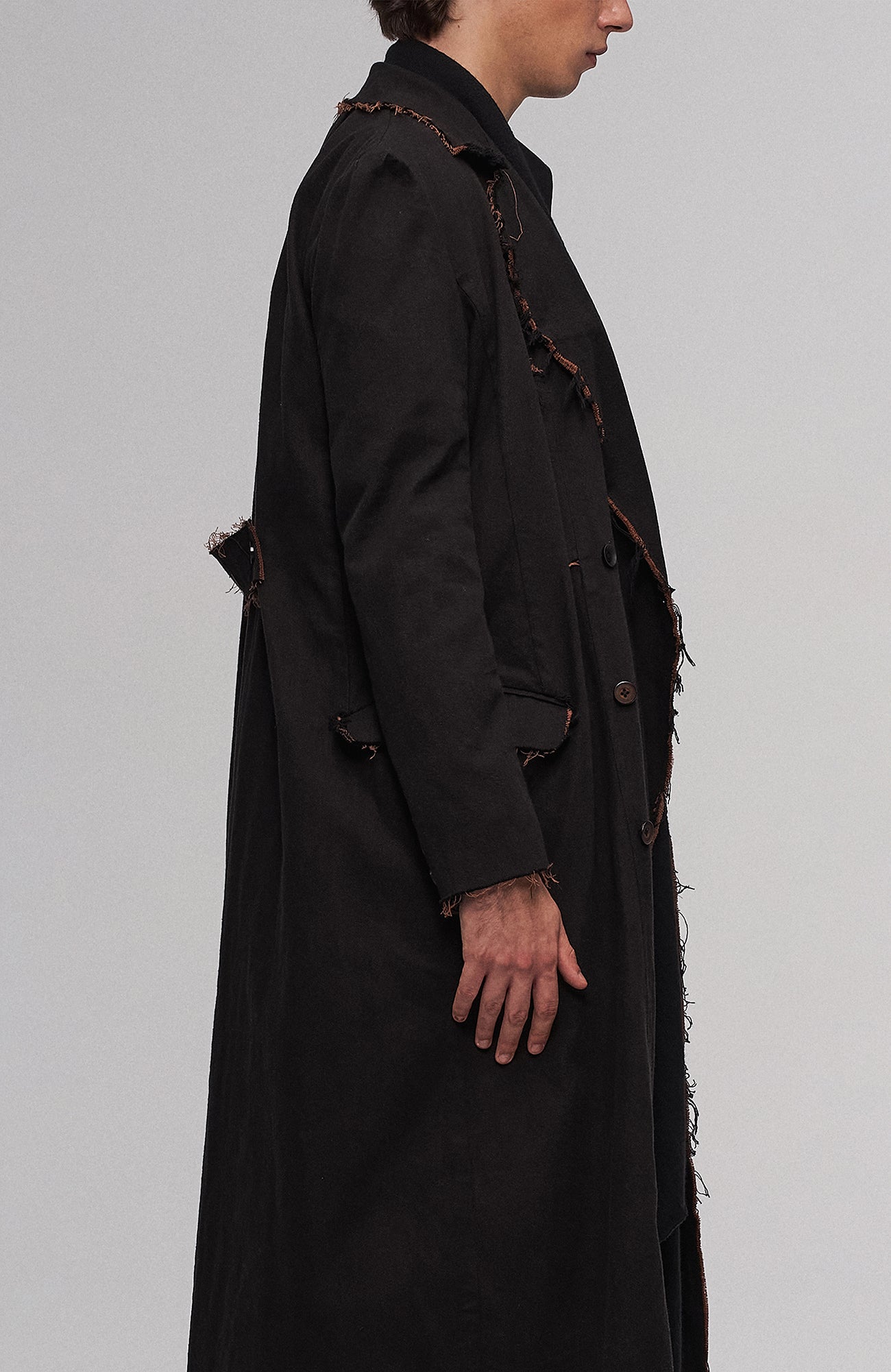 ILNya Nieternite Nifutur Raw-Edge Wool-Blend Longline Coat, premium urban and streetwear designers apparel on PROJECTISR.com, ILNya Nieternite Nifutur