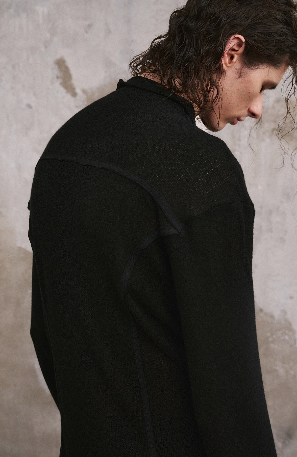 ILNya Nieternite Nifutur Curved Ribbed Zip-Up Sweater