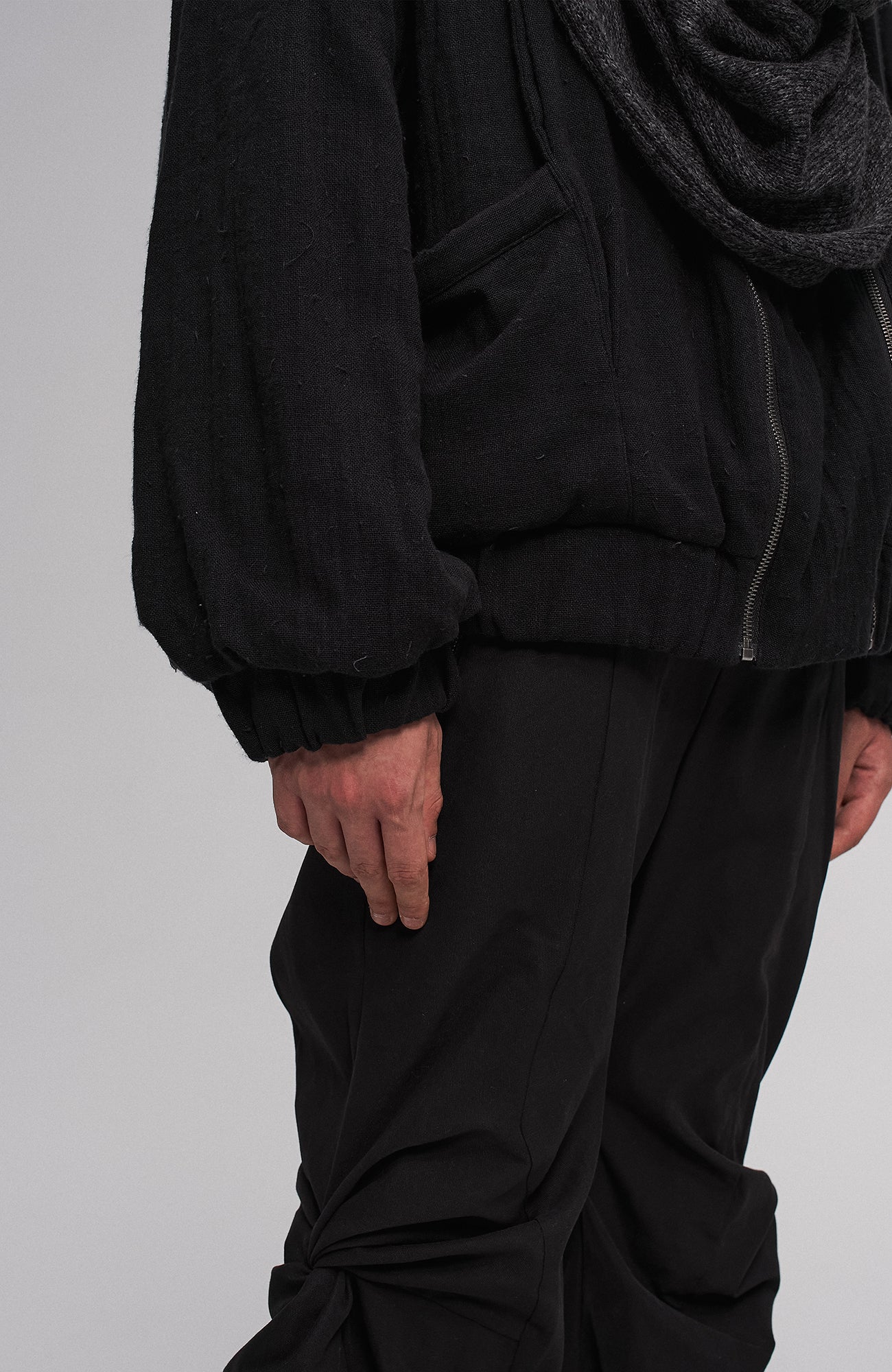 ILNya Nieternite Nifutur Twist-Knee Flared Trousers, premium urban and streetwear designers apparel on PROJECTISR.com, ILNya Nieternite Nifutur