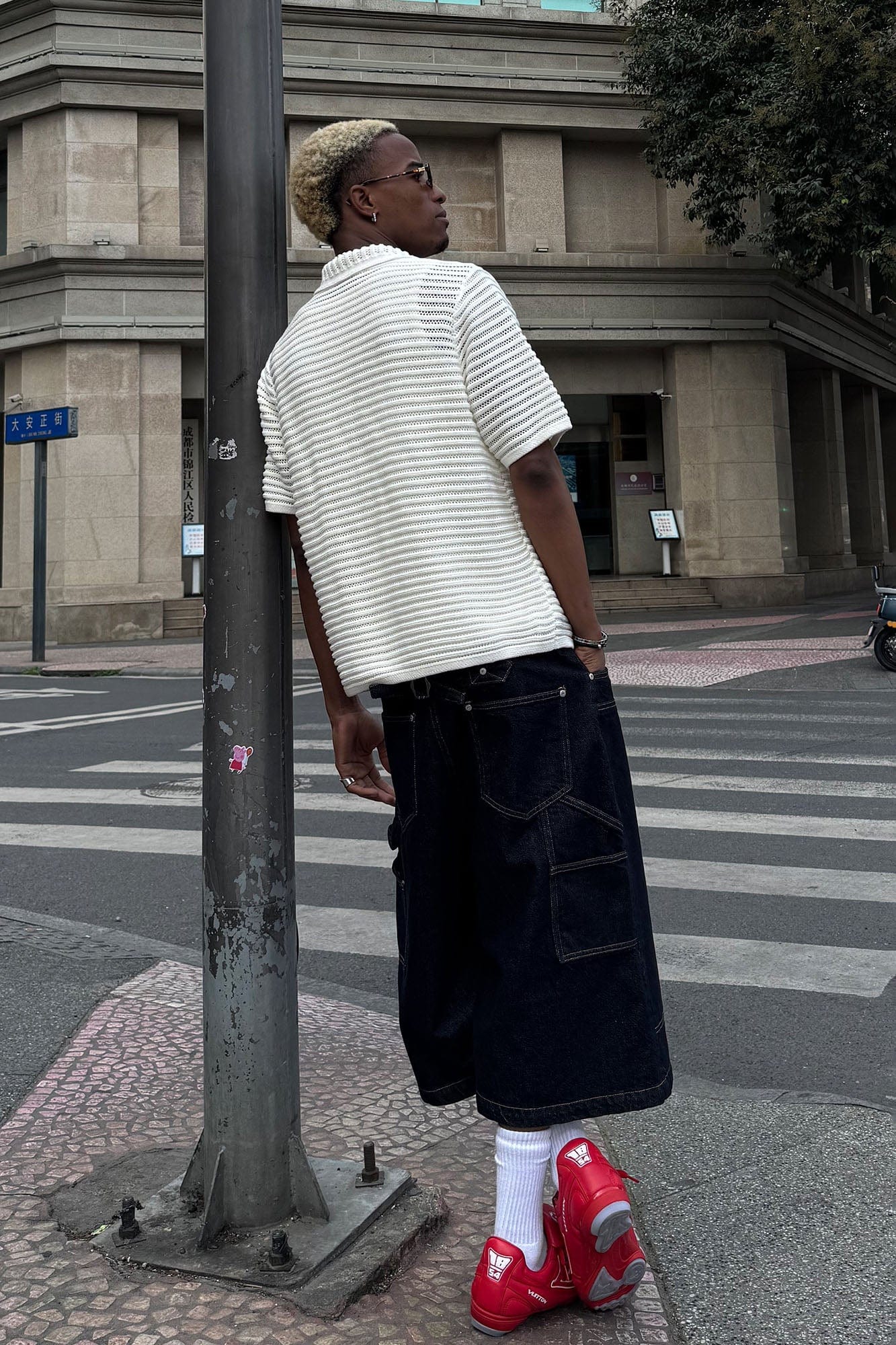 STEEPC Hollow-Out Knit Polo Half Shirt, premium urban and streetwear designers apparel on PROJECTISR.com, STEEPC