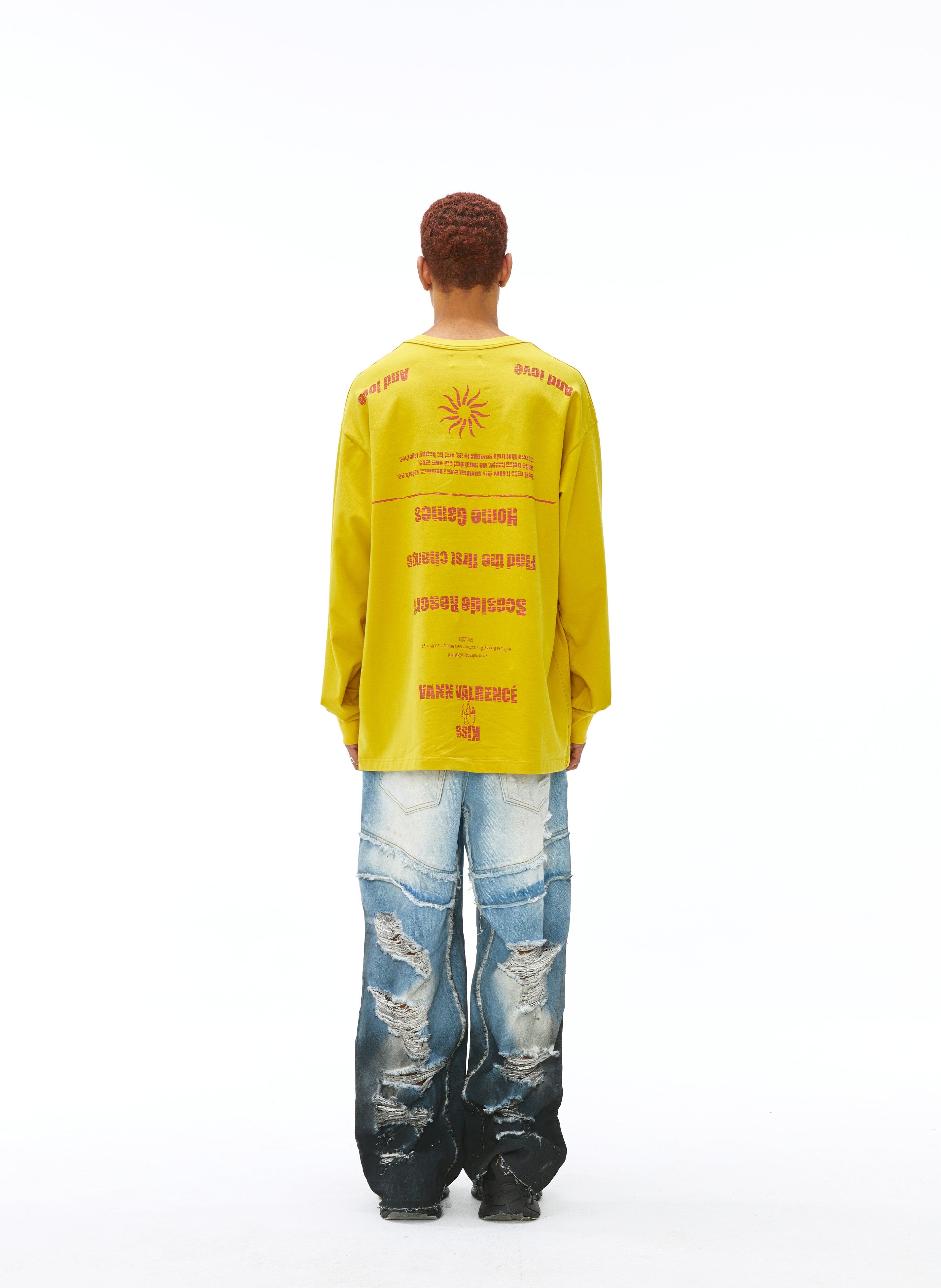 VANN VALRENCE Distressed Gradient Wash Structural Ripped Jeans, premium urban and streetwear designers apparel on PROJECTISR.com, VANN VALRENCE