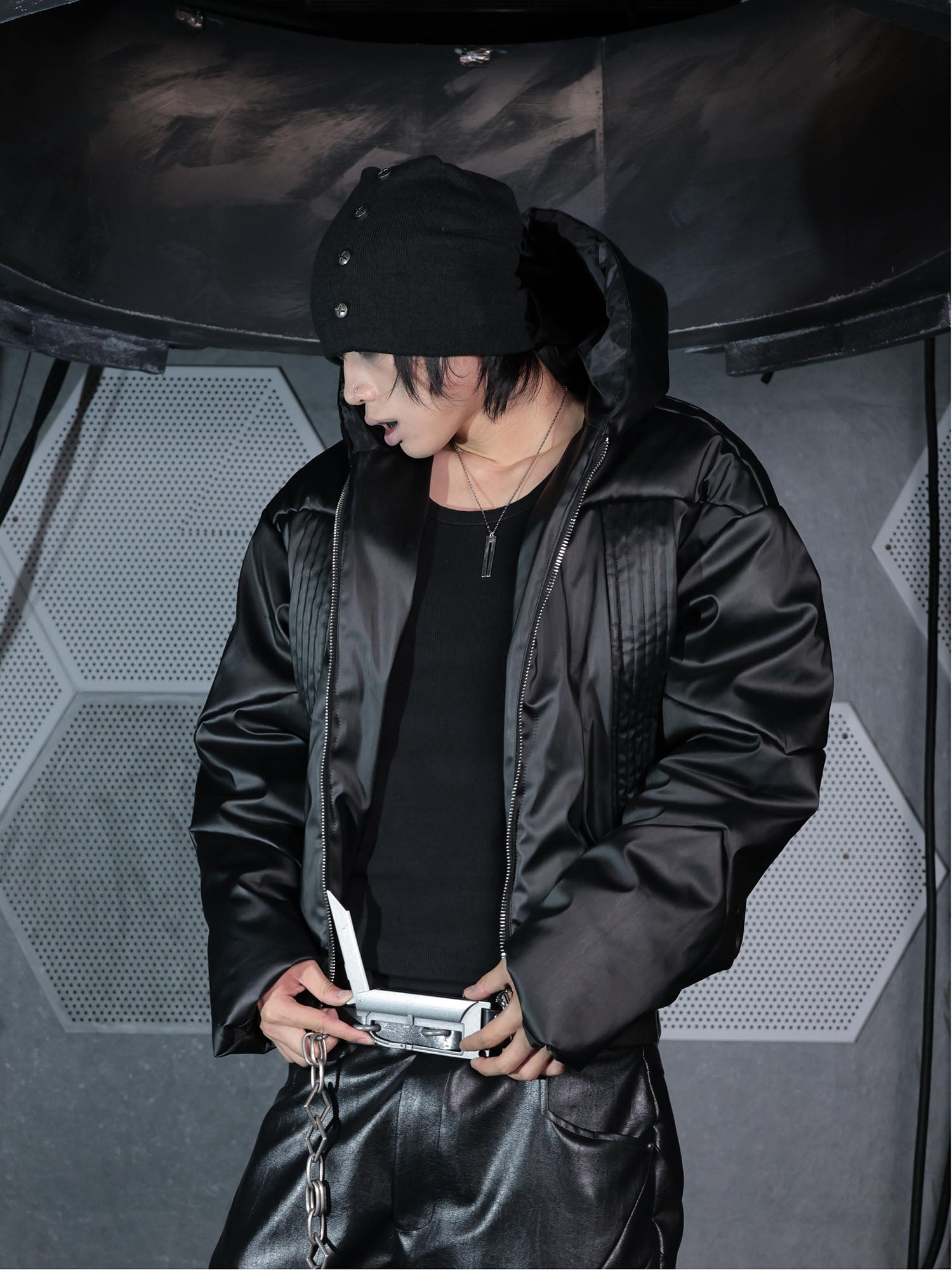 SSIN7 Tactical Padded Armor Hooded Jacket