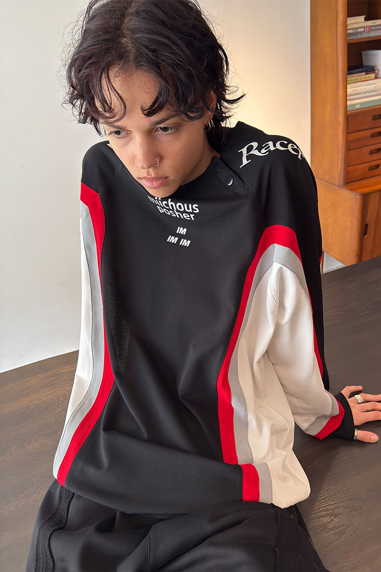 MIICHOUS Arc Panelled UV Protection Button-Neck Long-Sleeve Tee, premium urban and streetwear designers apparel on PROJECTISR.com, Miichous