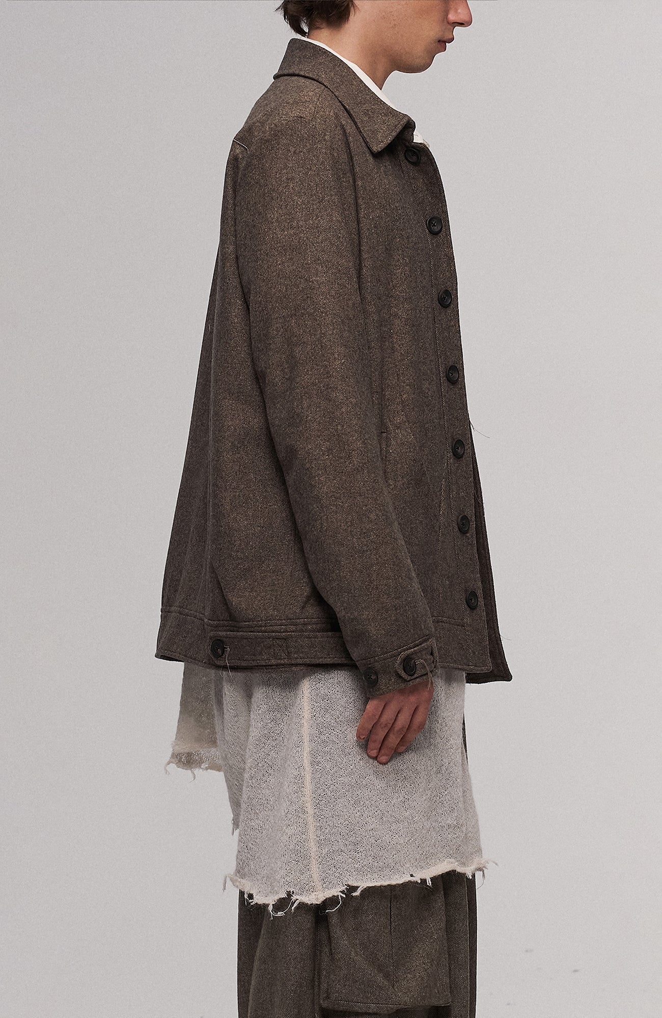 ILNya Nieternite Nifutur Deconstructed Arc Panel Wool Blend Jacket