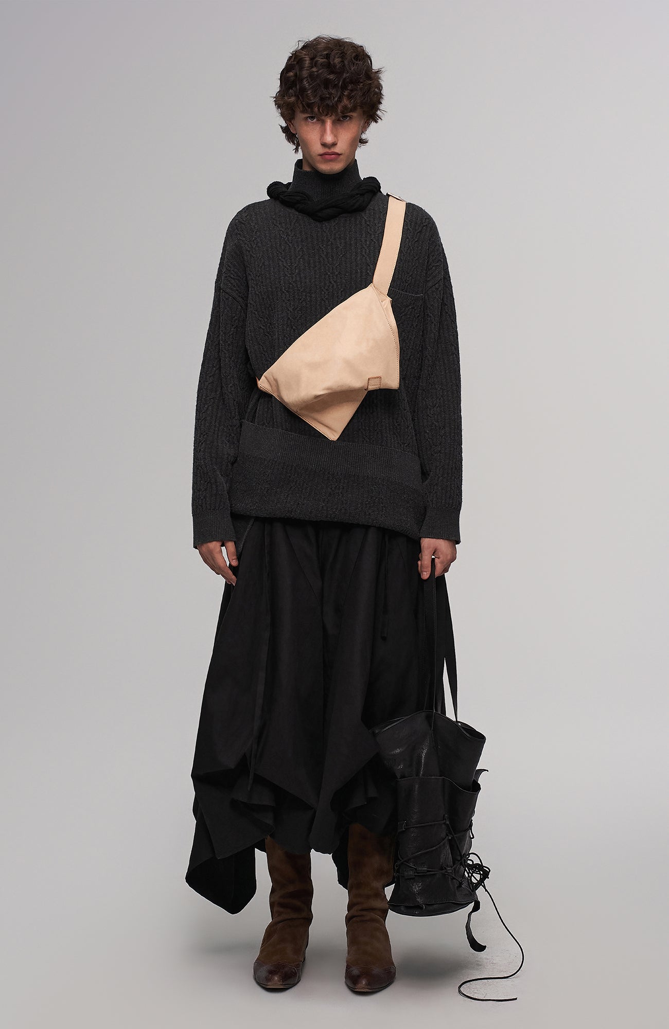 ILNya Nieternite Nifutur Asym Horsehide Buckled Sling Bag