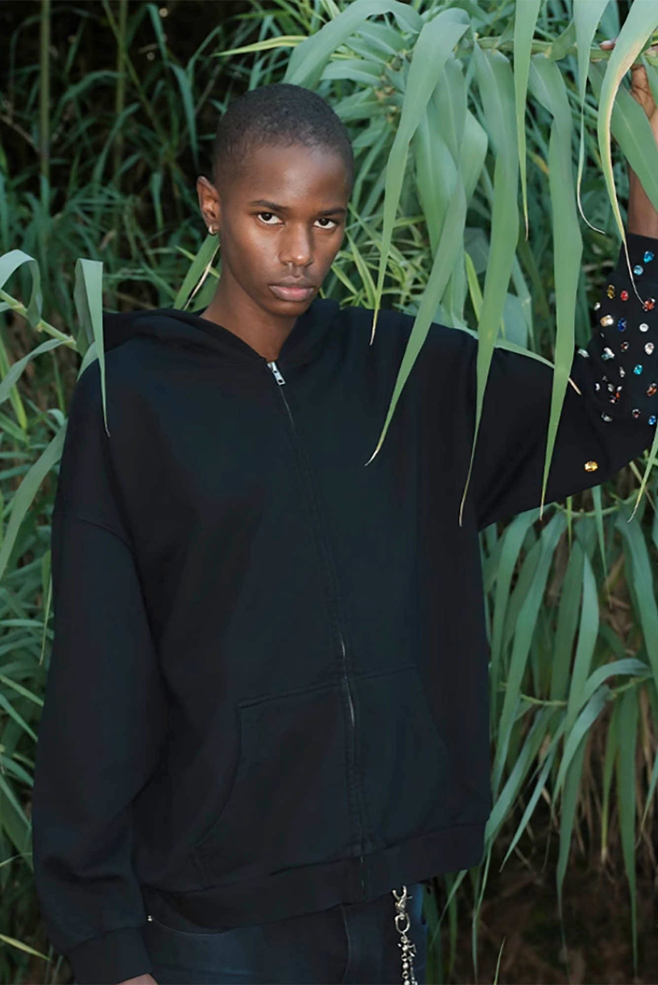 TRIANGLE PROJECT Gem Zip-Up Hoodie, premium urban and streetwear designers apparel on PROJECTISR.com, TRIANGLE PROJECT