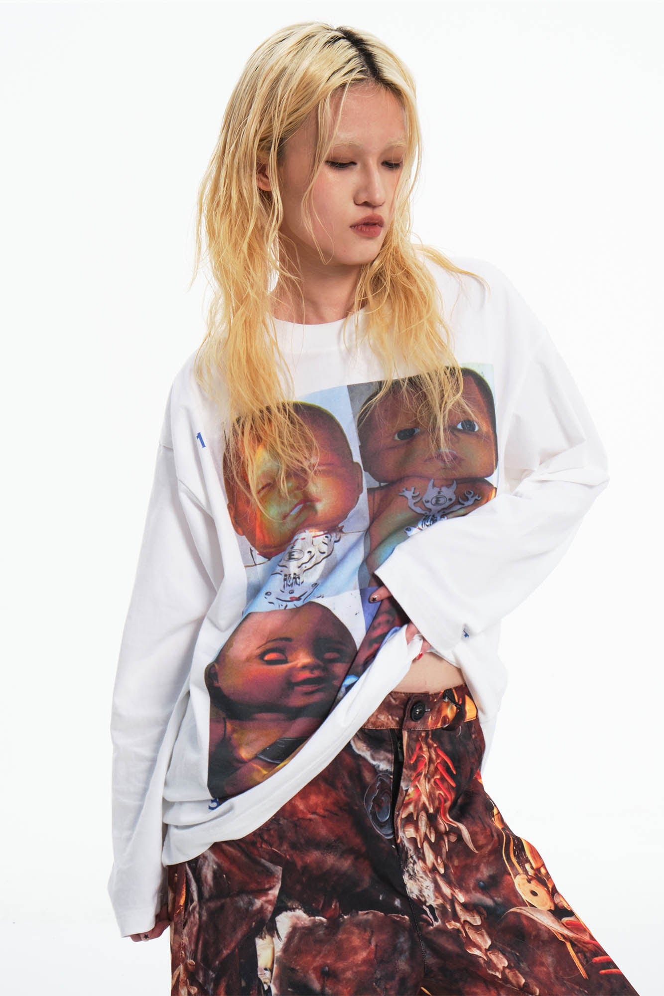 EMBRYO Four Baby Graphics Long-Sleeve Tee, premium urban and streetwear designers apparel on PROJECTISR.com, EMBRYO