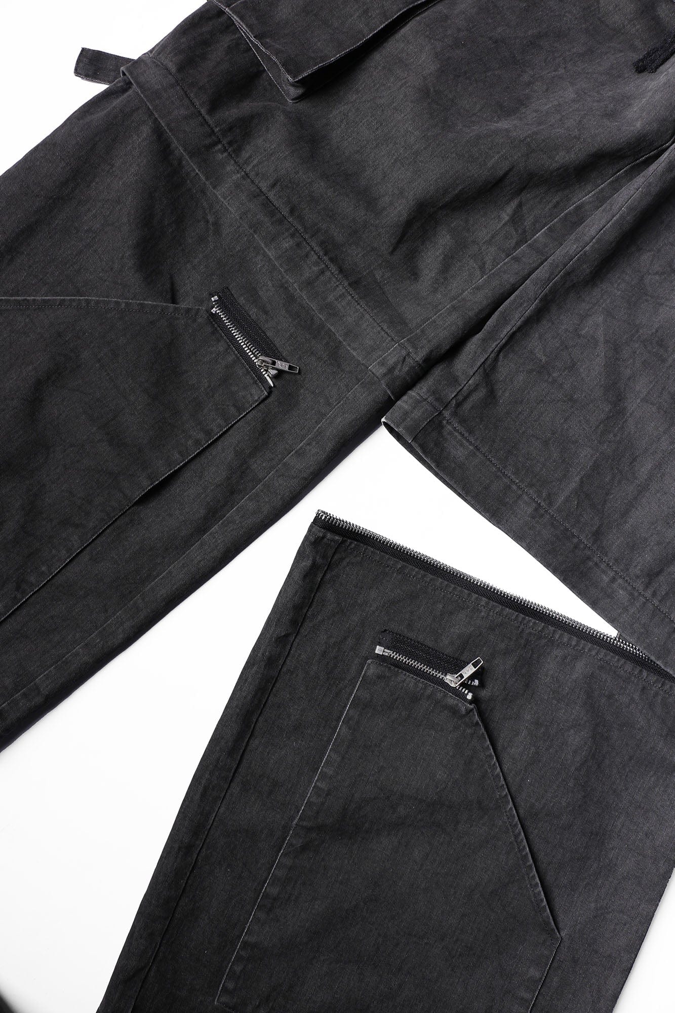 RELABEL Detachable Beaded Drawstring Cargo Black, premium urban and streetwear designers apparel on PROJECTISR.com, RELABEL
