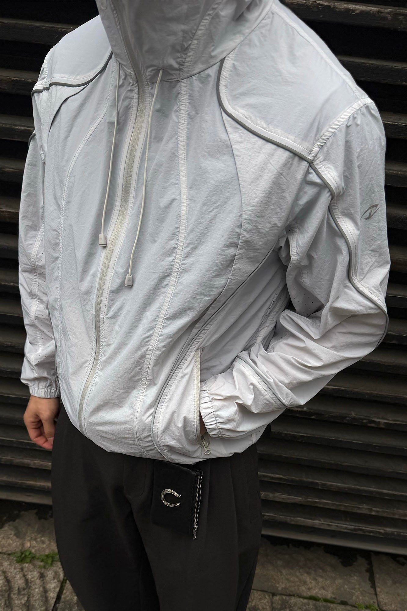 CATSSTAC Curved-Panel Lightweight UV Protection Jacket, premium urban and streetwear designers apparel on PROJECTISR.com, CATSSTAC