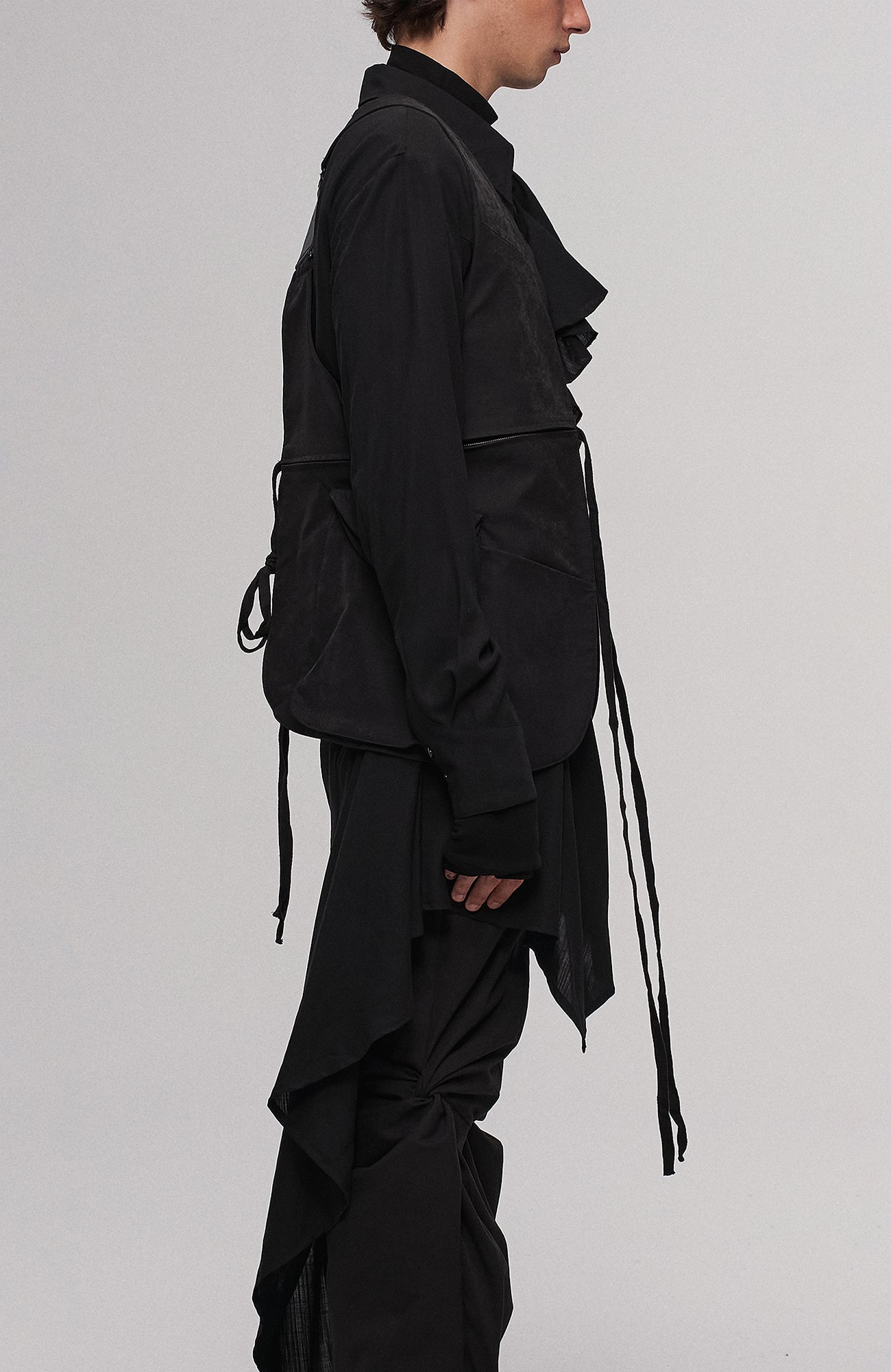 ILNya Nieternite Nifutur Twist-Knee Flared Trousers, premium urban and streetwear designers apparel on PROJECTISR.com, ILNya Nieternite Nifutur